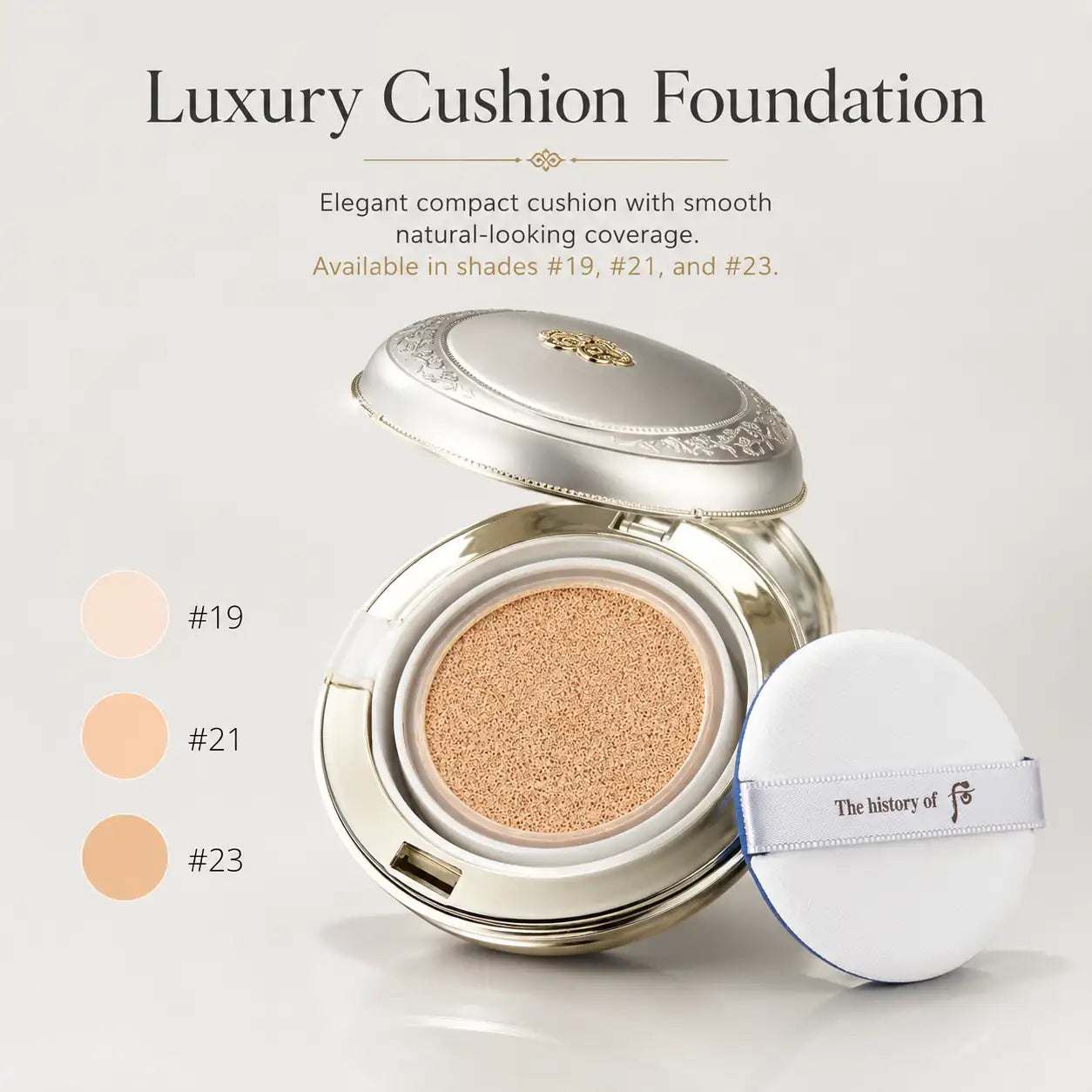 The History of Whoo Gongjinhyang Radiant White Moisture Cushion Foundation 2EA