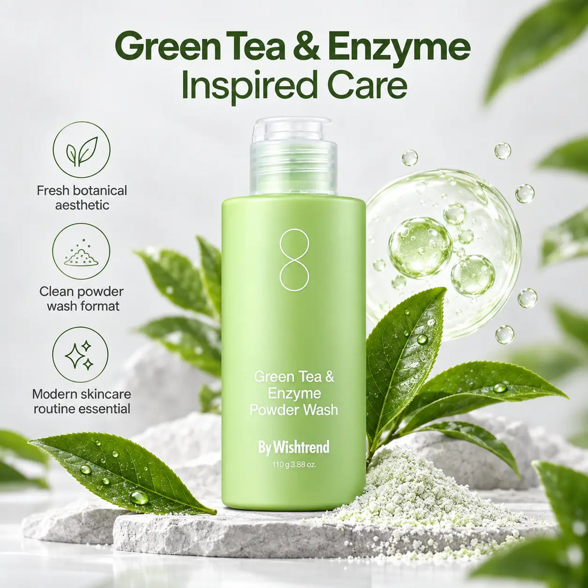 By Wishtrend Green Tea & Enzyme Powder Wash Base 110g