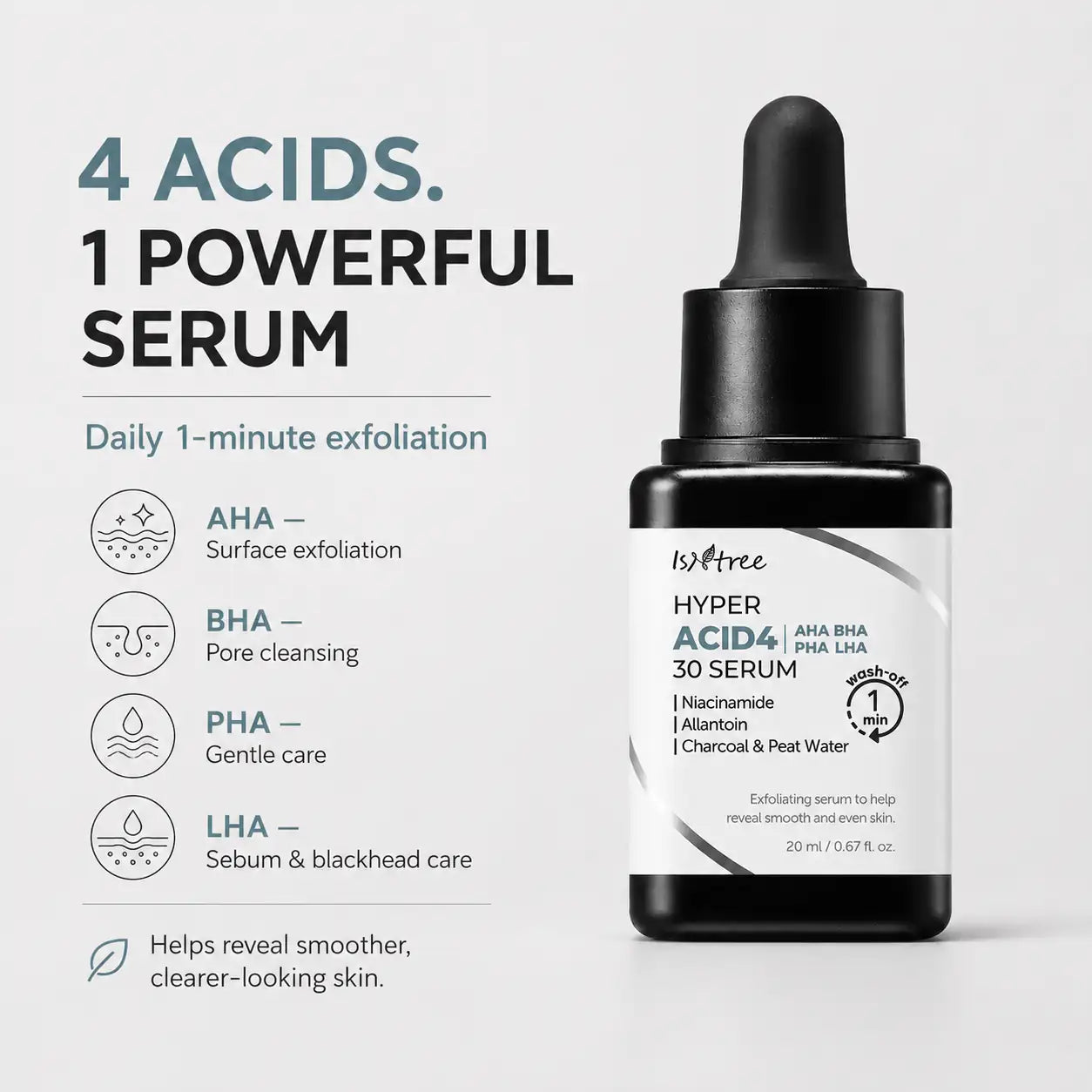 Isntree Hyper ACID4 AHA BHA PHA LHA Serum 20ml