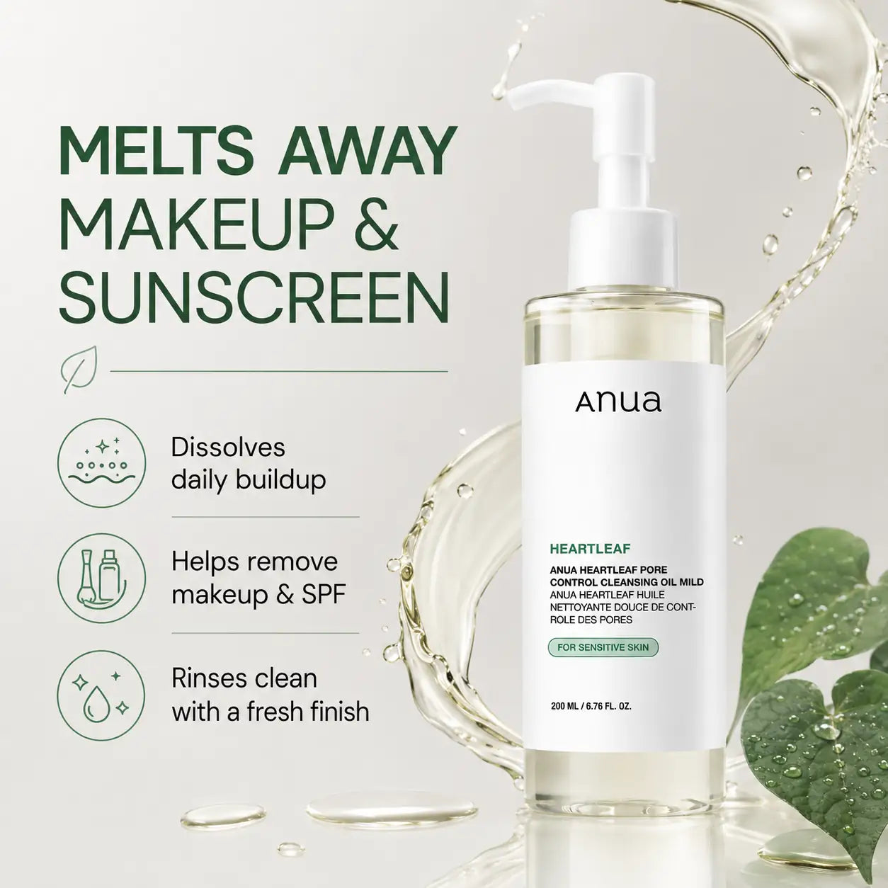 ANUA Heartleaf Pore Control Cleansing Oil Mild 200ml