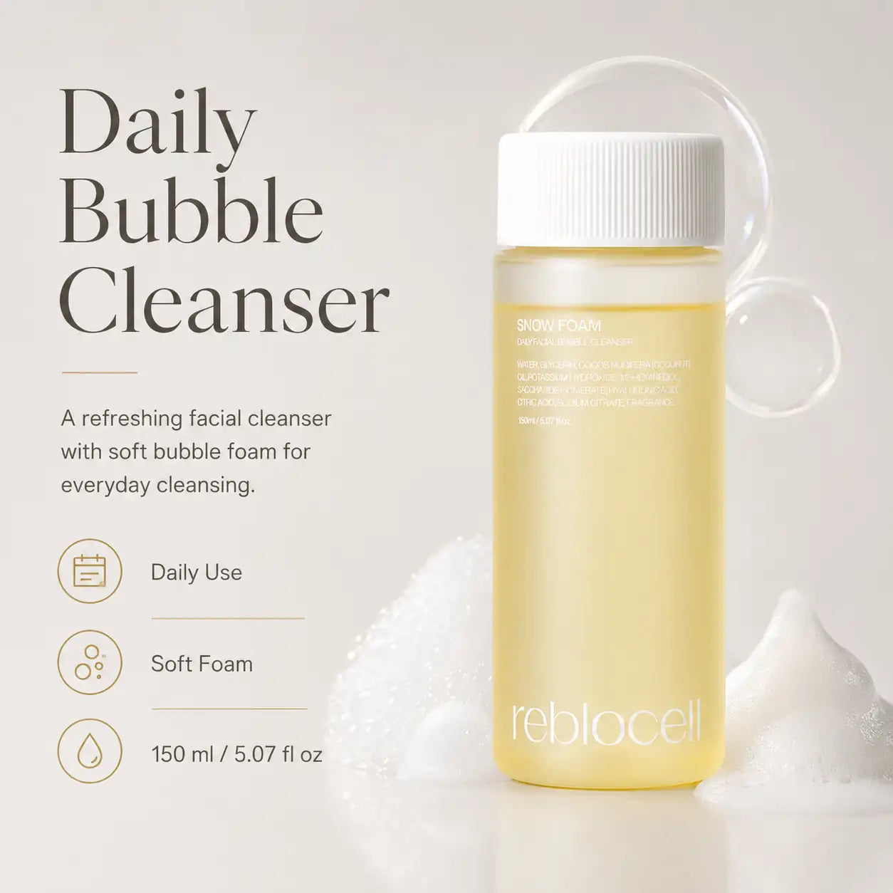 Reblocell Snow Foam Cleanser 150ML