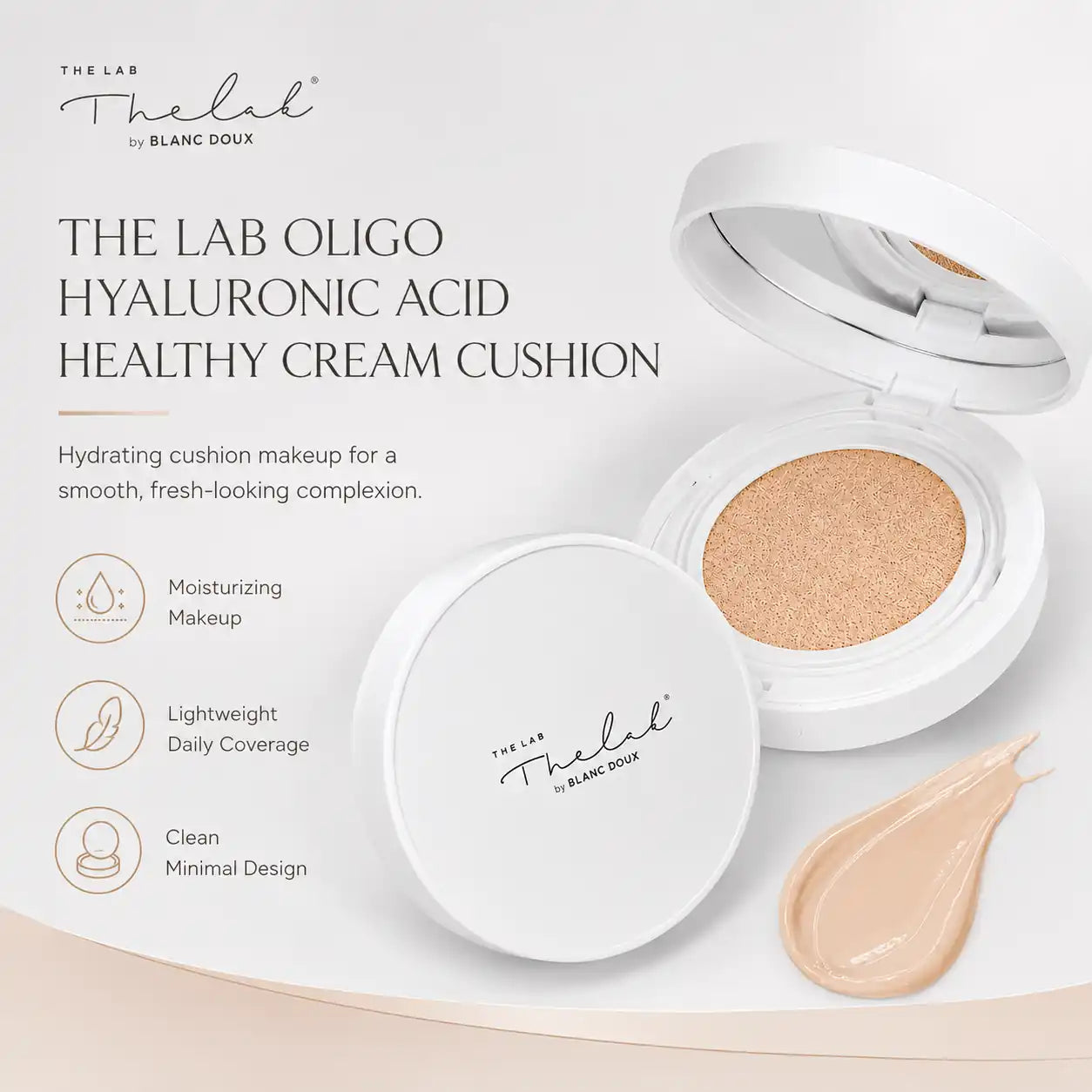 back label showing the cushion's ingredients