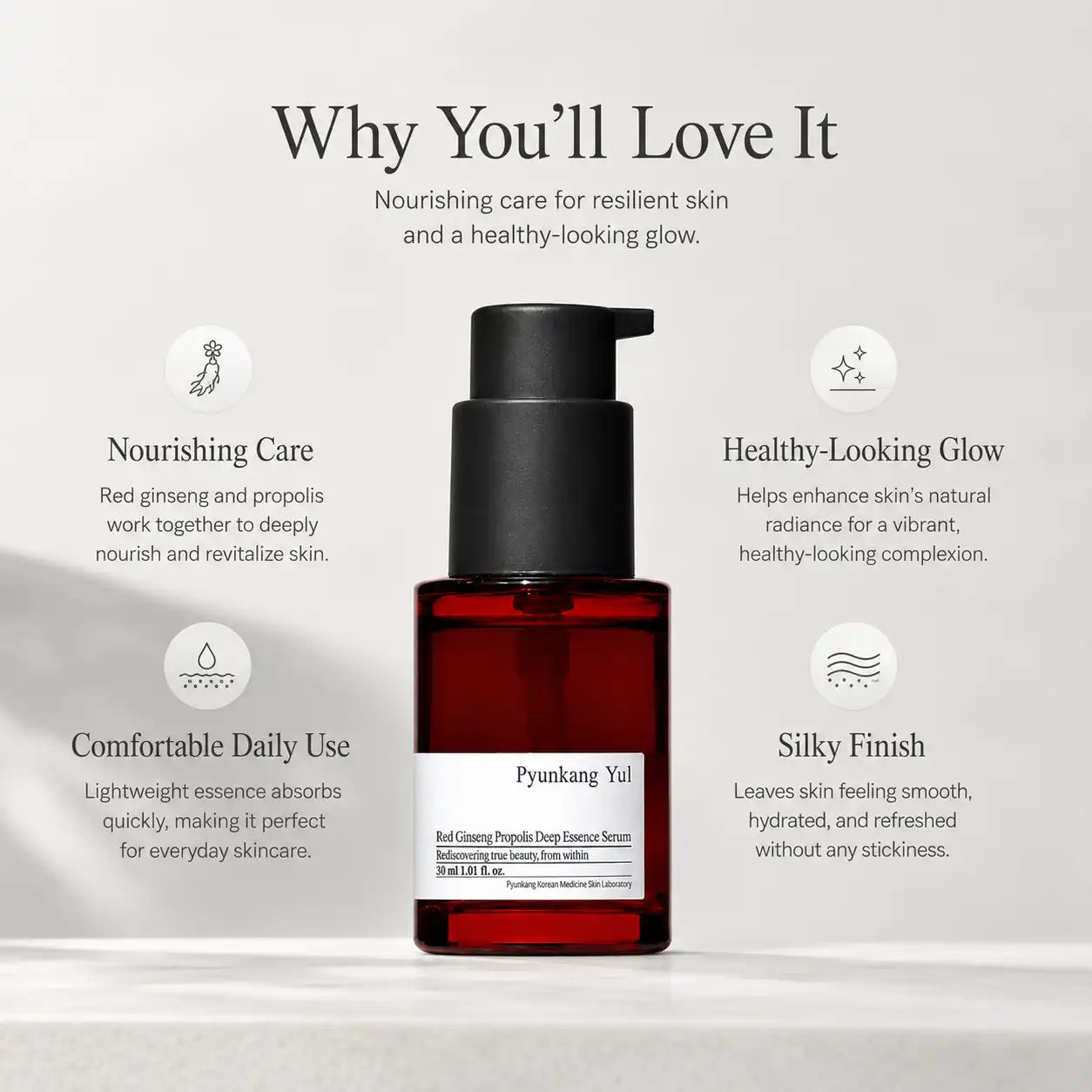 Pyunkang Yul Red Ginseng Propolis Deep Essence Serum 30ml
