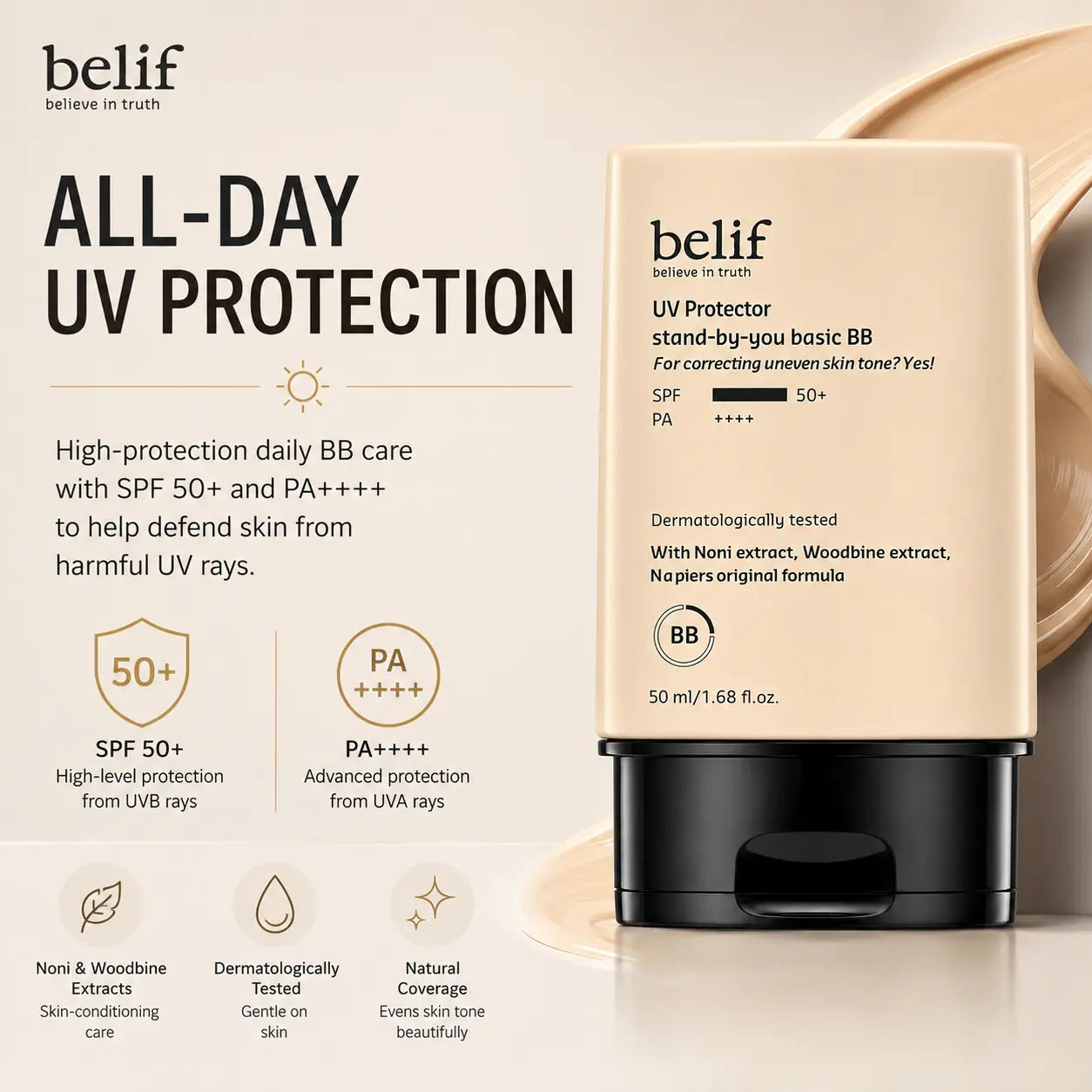 belif UV Protector Stand by You Basic BB 50ml