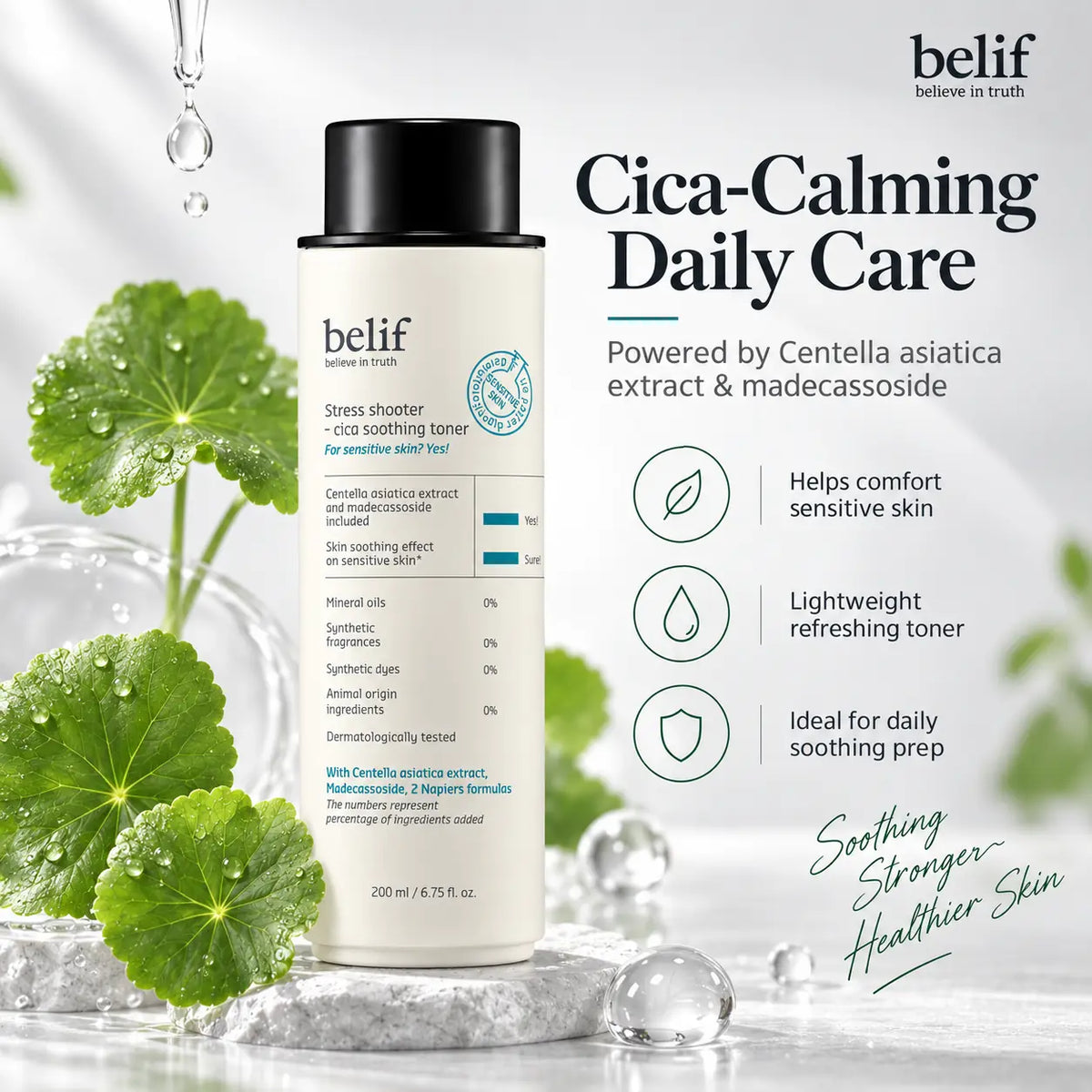 belif Stress Shooter Cica Soothing Toner 200ml