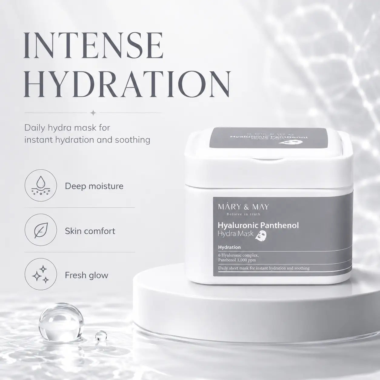 Mary&May Hyaluronic Panthenol Hydra Mask 400g 30EA 30EA 400g
