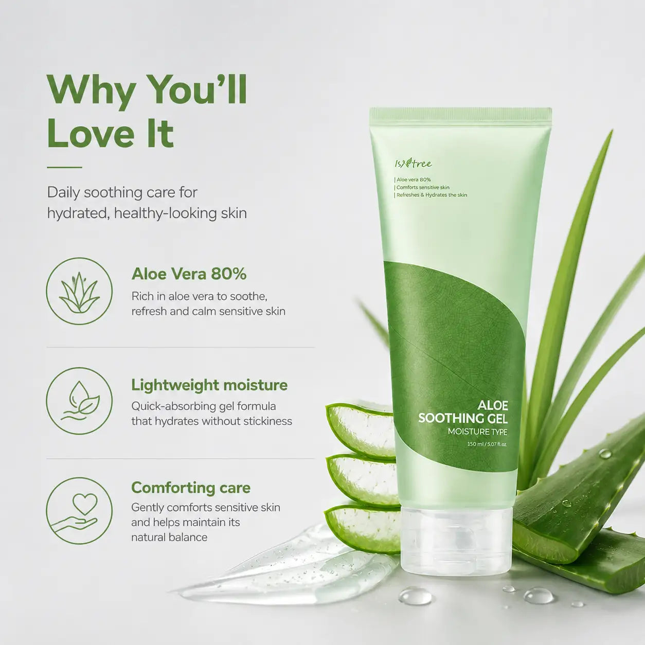 Isntree Aloe Soothing Gel Moisture Type 150ml