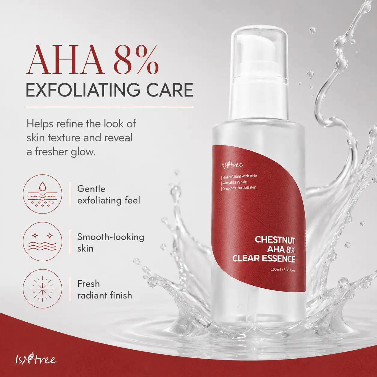 Isntree Chestnut AHA 8% Clear Essence 100ml