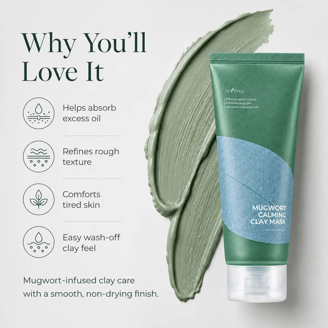 Isntree Mugwort Calming Clay Mask 100ml