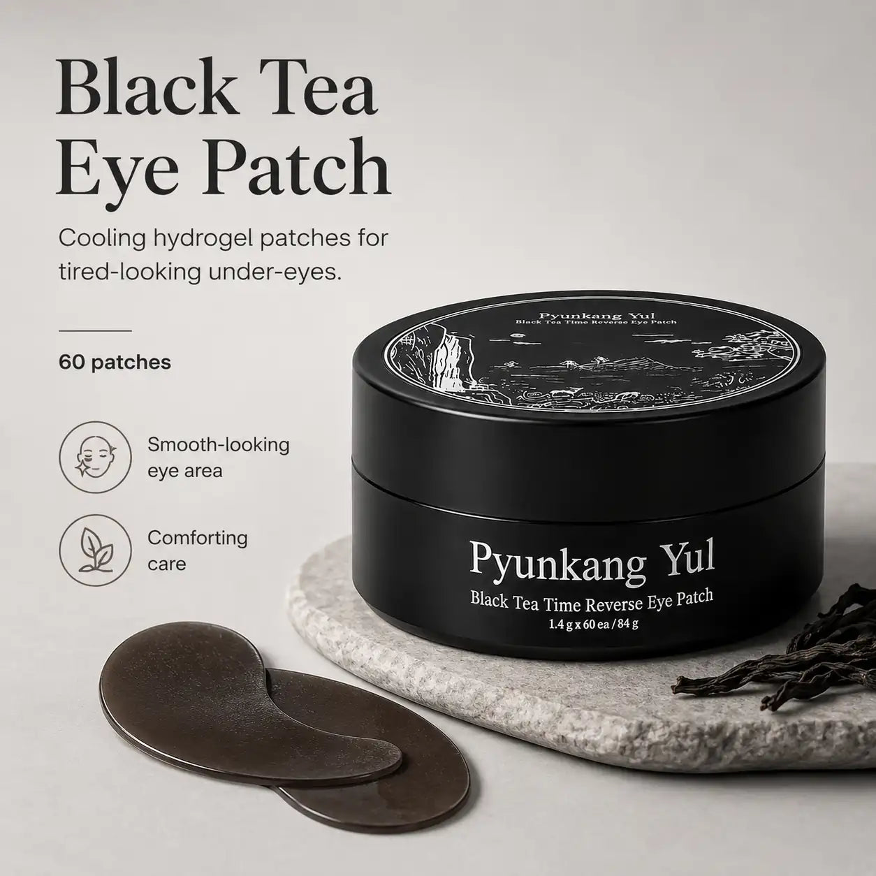 Pyunkang Yul Black Tea Time Reverse Eye Patch 84g 60ea