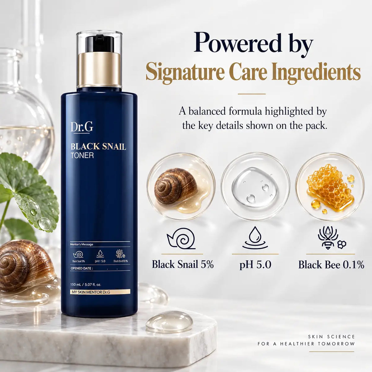 Dr.G Black Snail Toner Nail Polish Nail Color 150ml