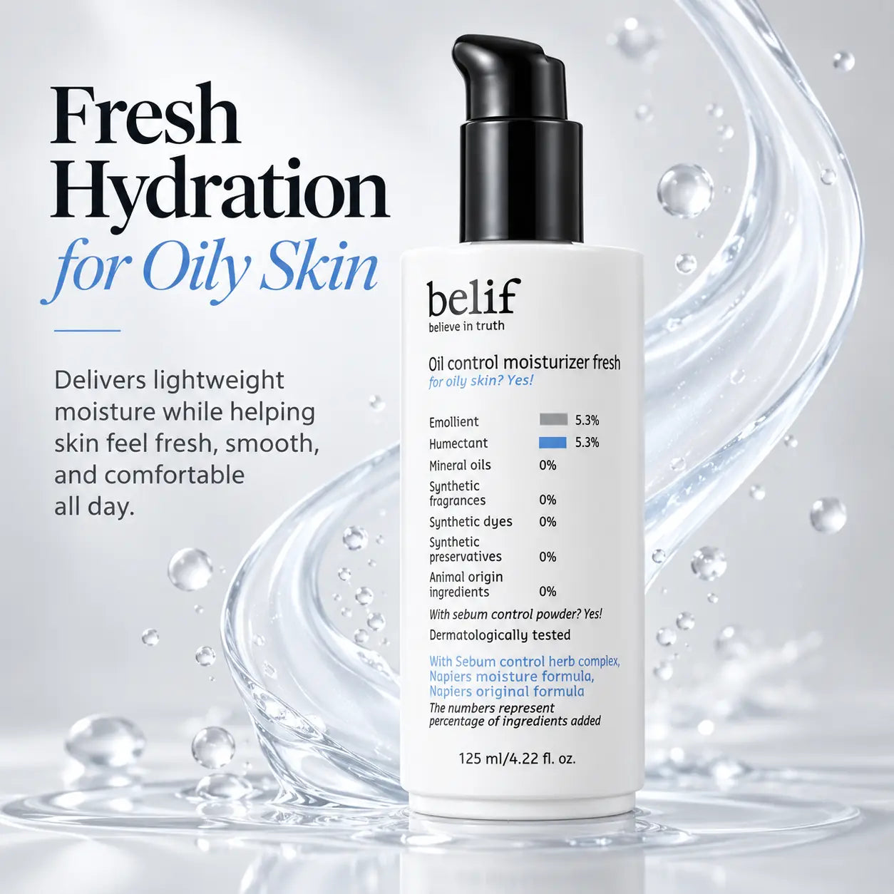 belif Oil Control Moisturizer Fresh 125ml