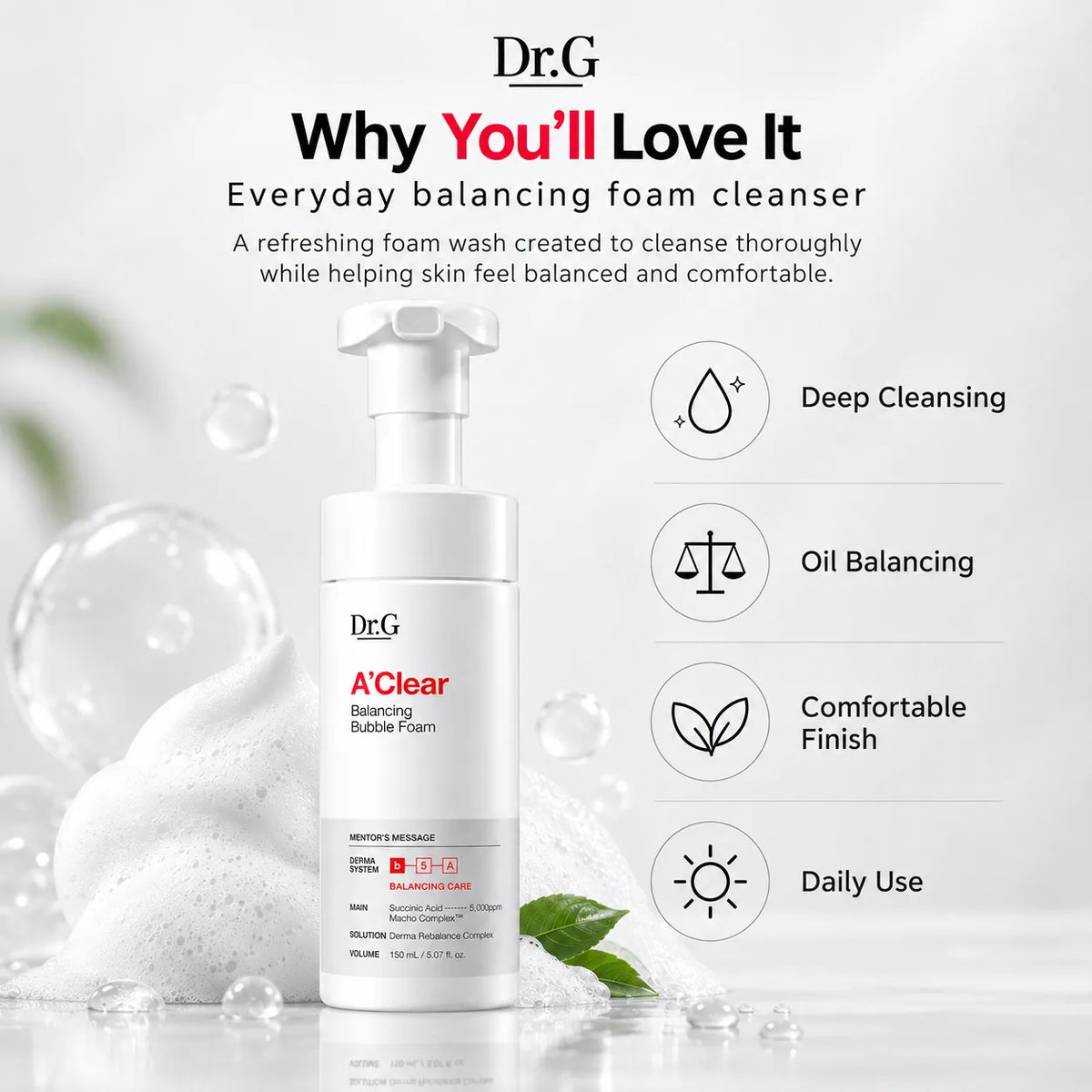 Dr.G A' Clear Bubble Foam 150ml