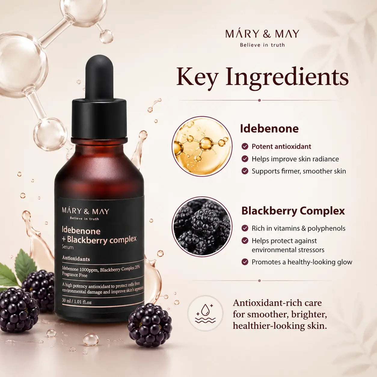 Mary&May Idebenone + Blackberry Complex Serum 30ml