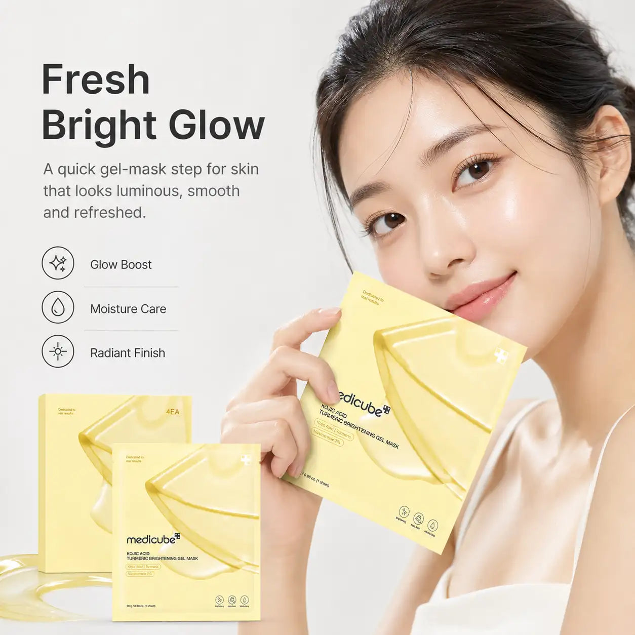 Medicube Kojic Acid Turmeric Brightening Gel Mask 4ea
