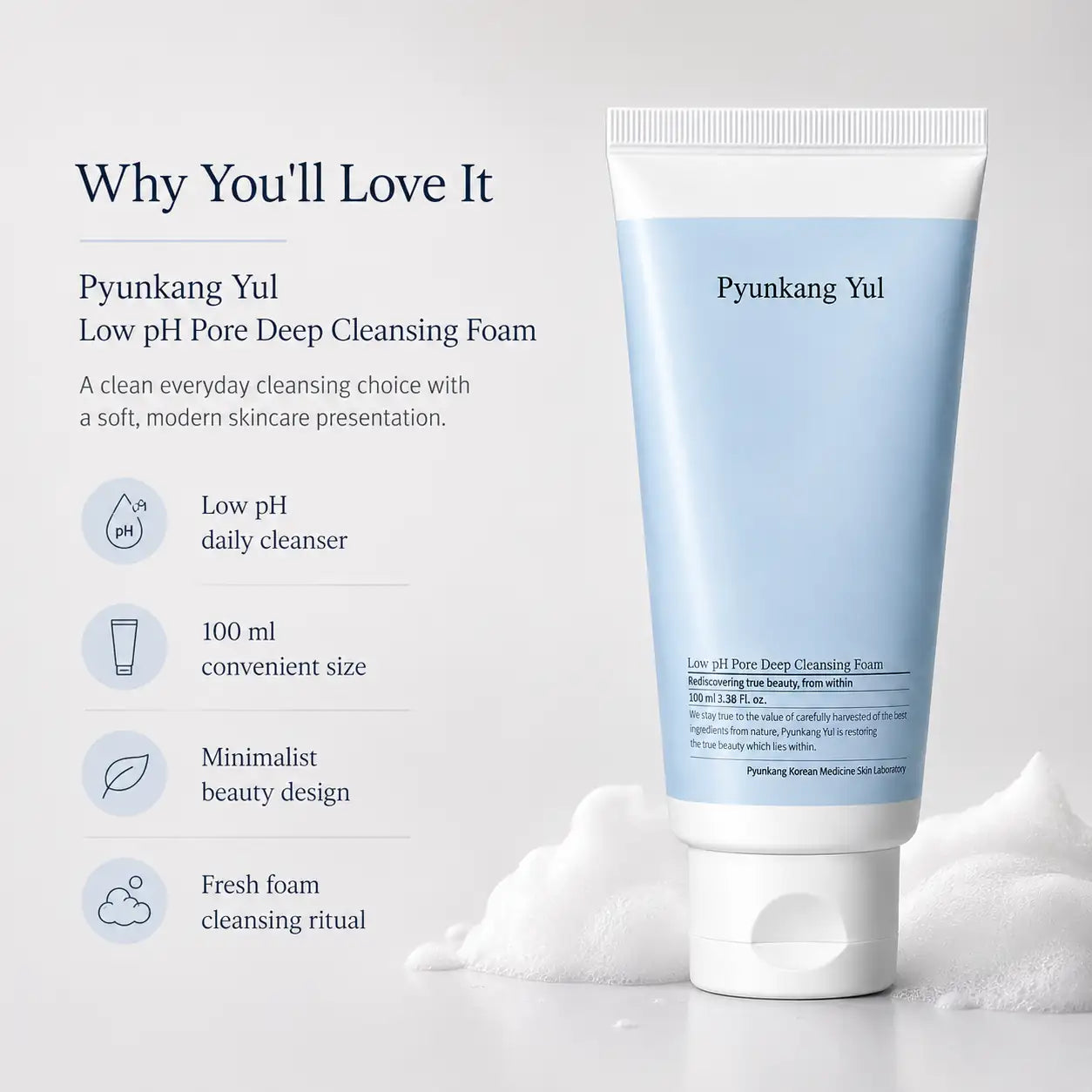 Pyunkang Yul Low pH Pore Deep Cleansing Foam 100ml