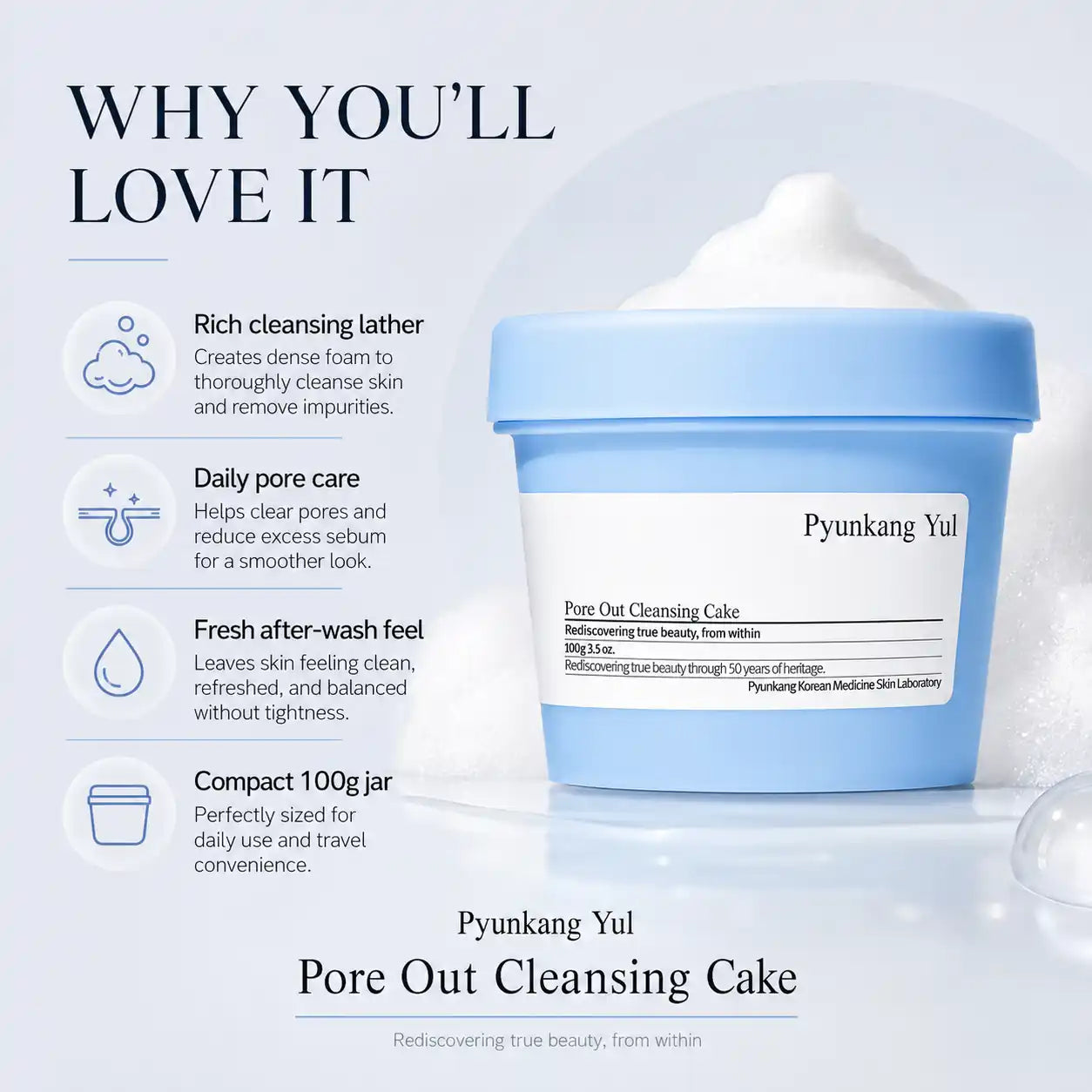 Pyunkang Yul Pore Out Cleansing Cake 100g