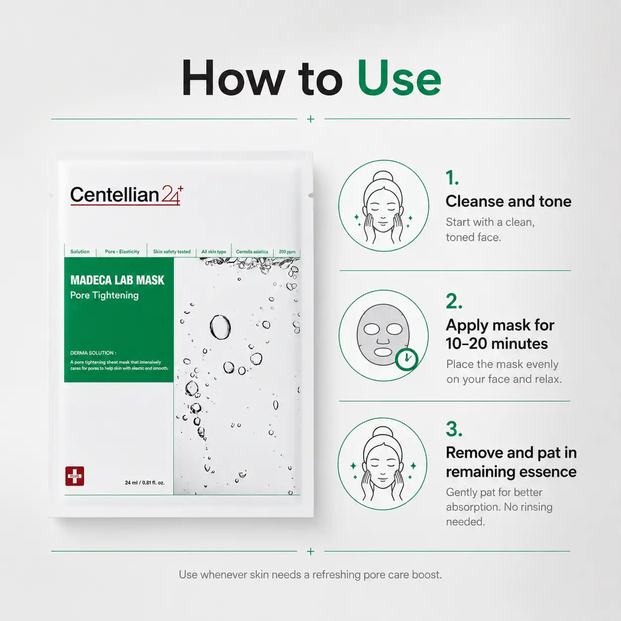 Centellian24 Madeca Lab Mask Pore Tightening 25ml 20pcs