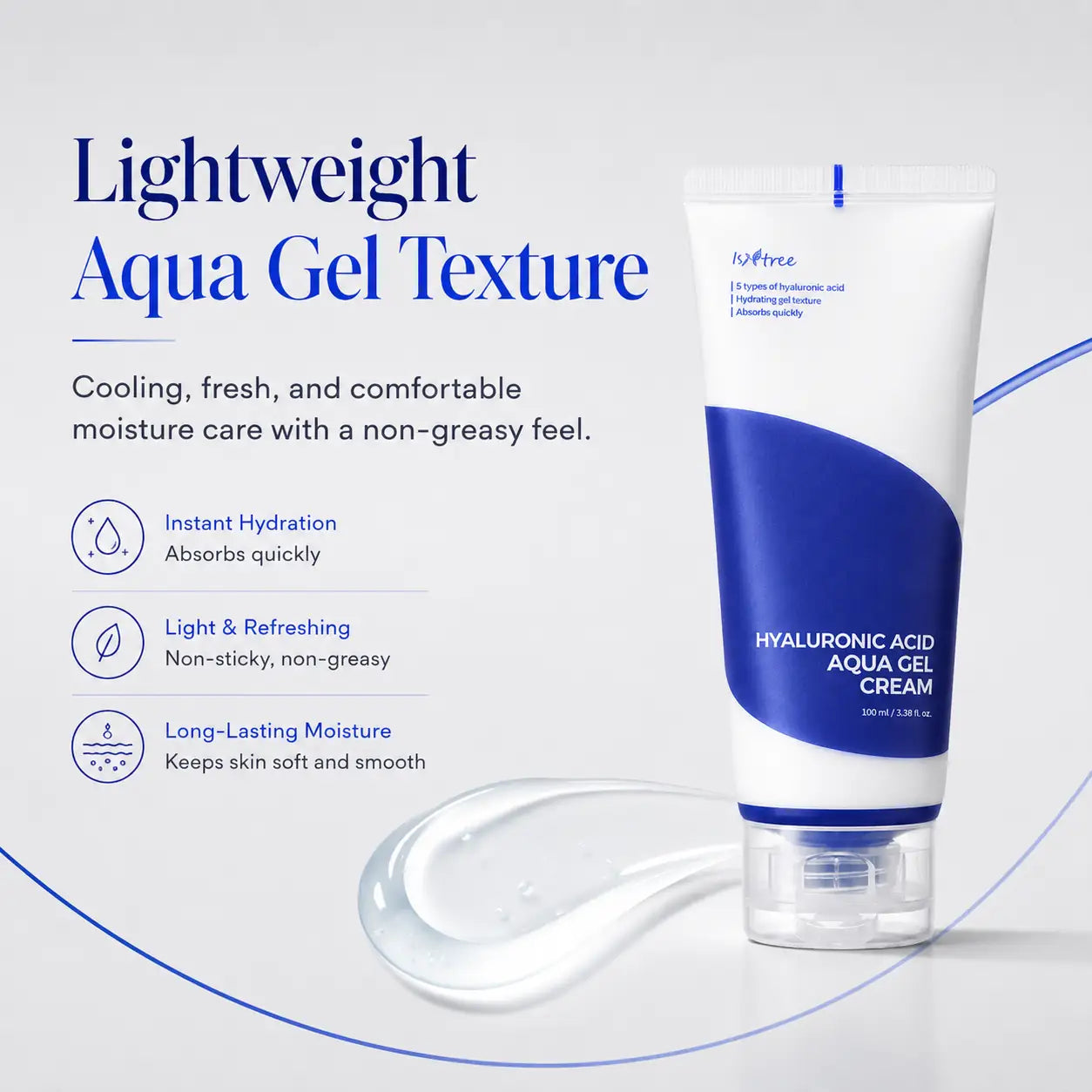 Isntree Hyaluronic Acid Aqua Gel Cream Moisturiser 100ml