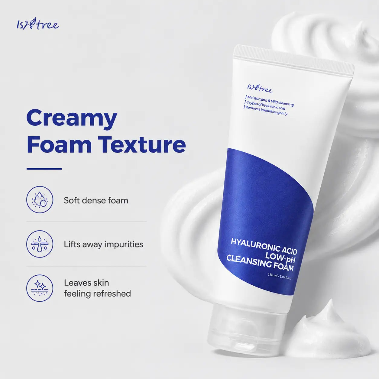 Isntree Hyaluronic Acid Low pH Cleansing Foam 150ml
