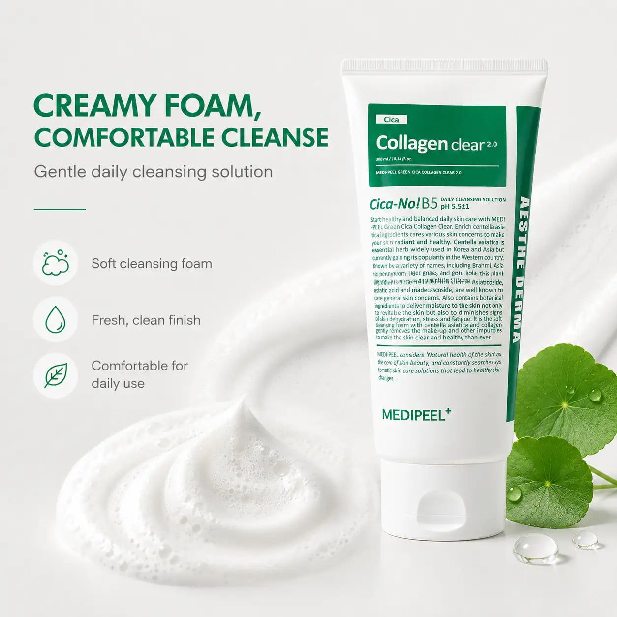 MEDI-PEEL Green Cica Collagen Clear 300ml Cleanser