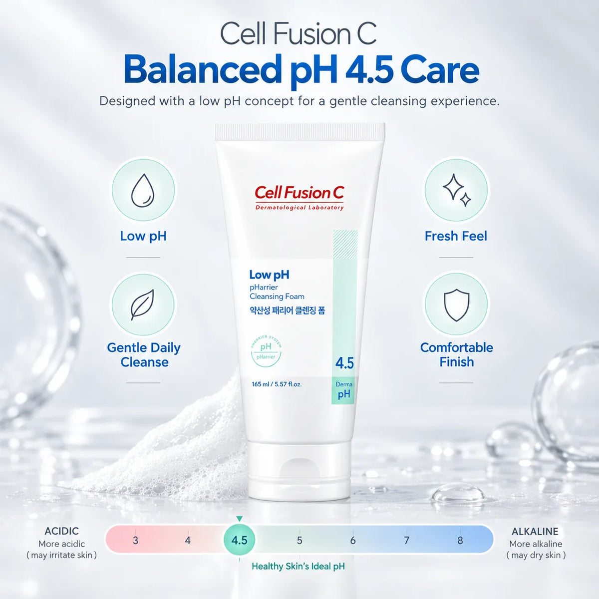 Cell Fusion C Low pH Pharrier Cleansing Foam 165ml
