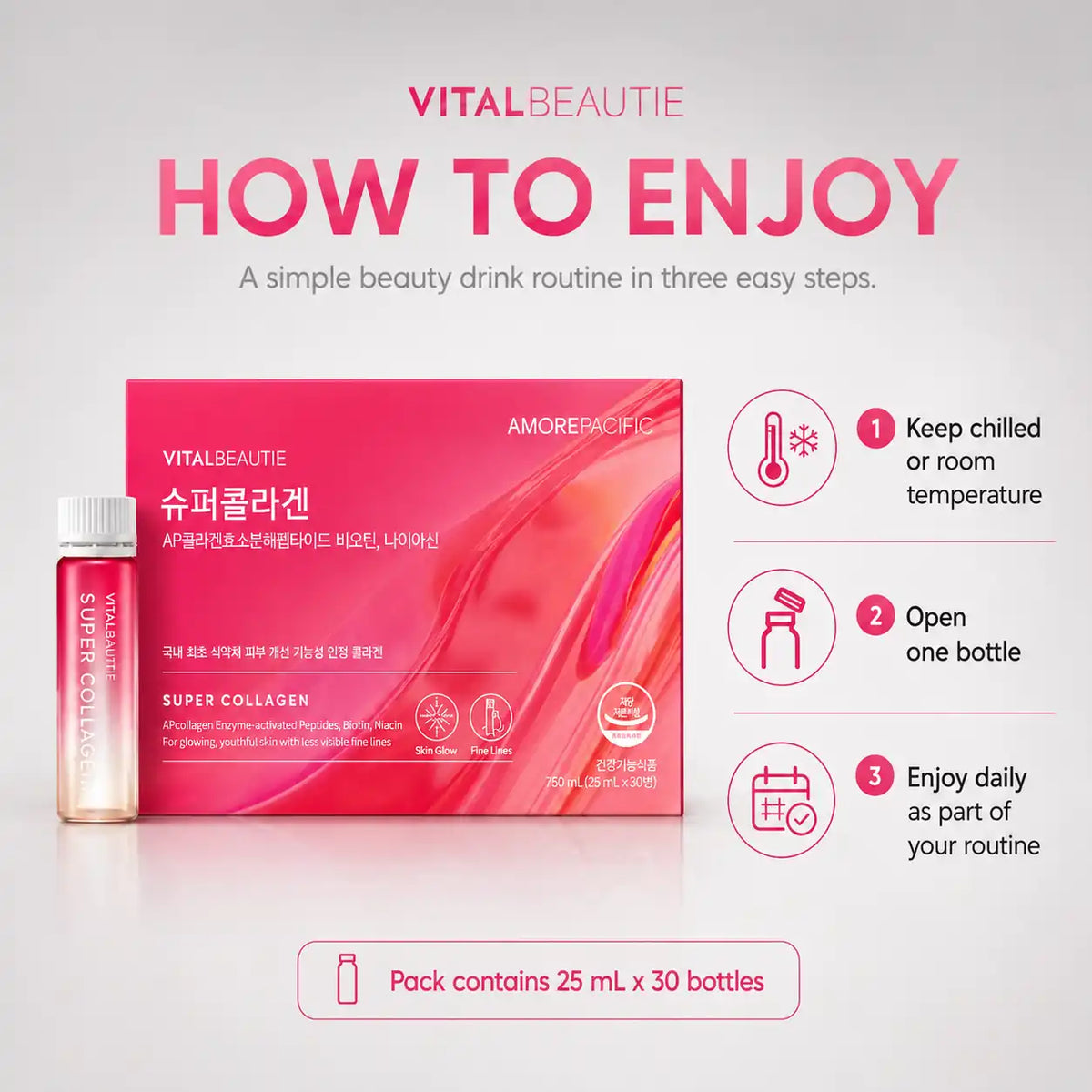 Vital Beautie Super Collagen 28 Vials, 25ml x 28 (view 8)