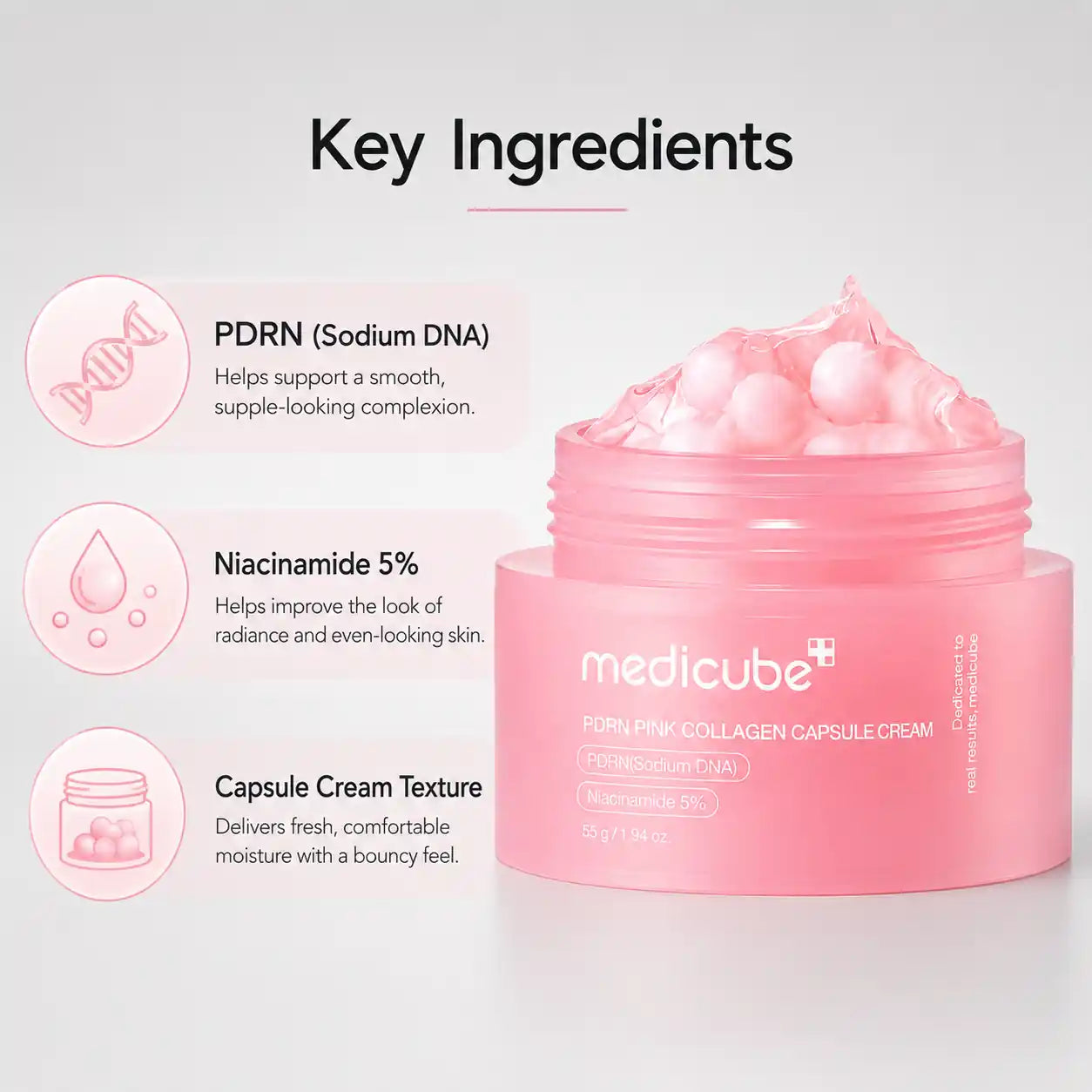 Medicube PDRN Pink Collagen Capsule Cream 55g