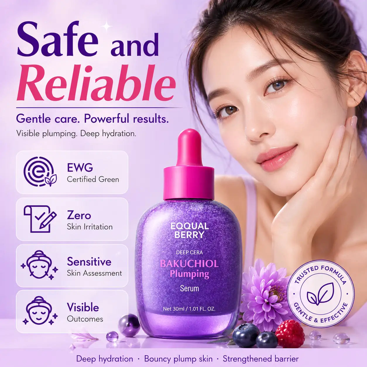 EQQUALBERRY Bakuchiol Plumping Serum 30ml