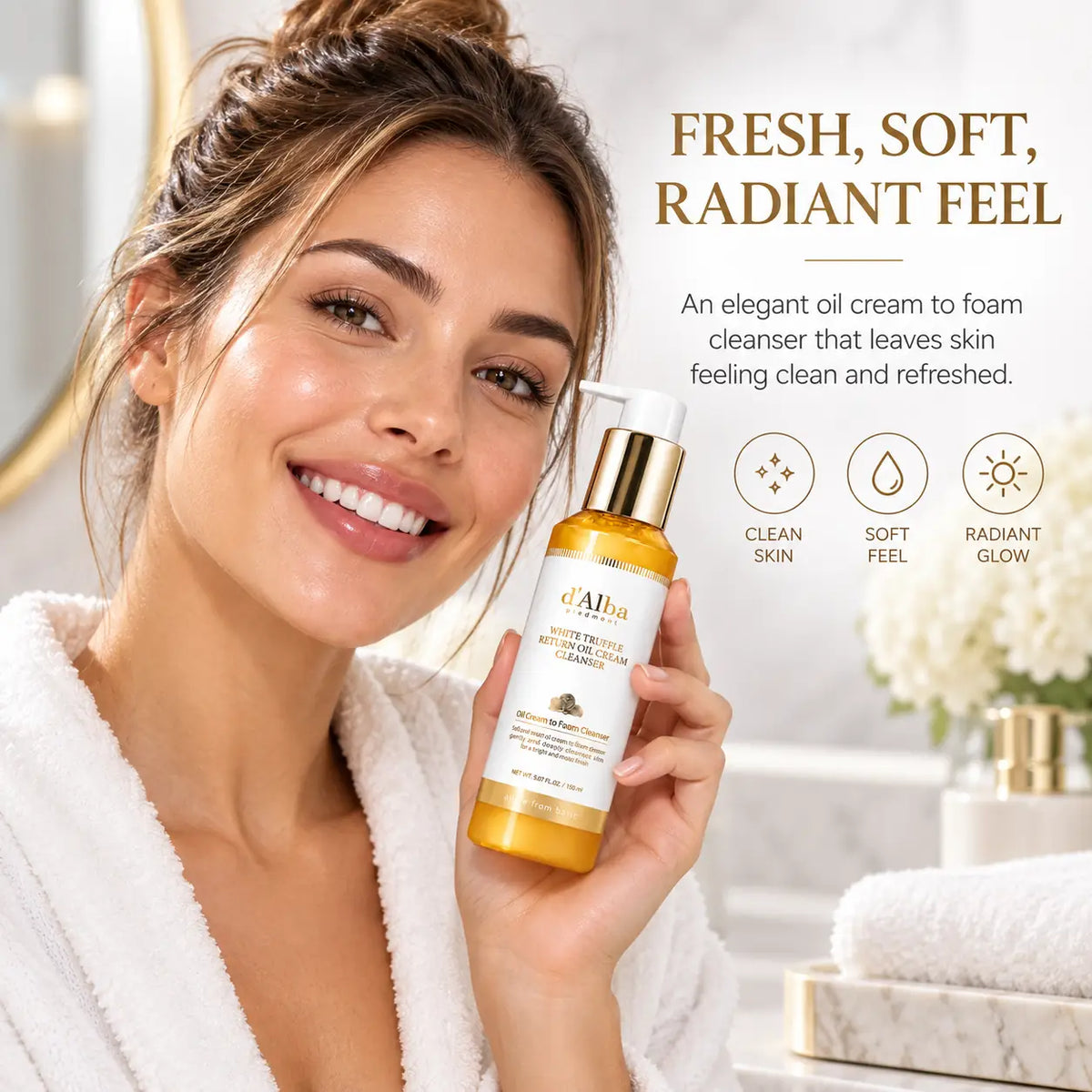 d'Alba White Truffle Return Oil Cream Cleanser 150ml
