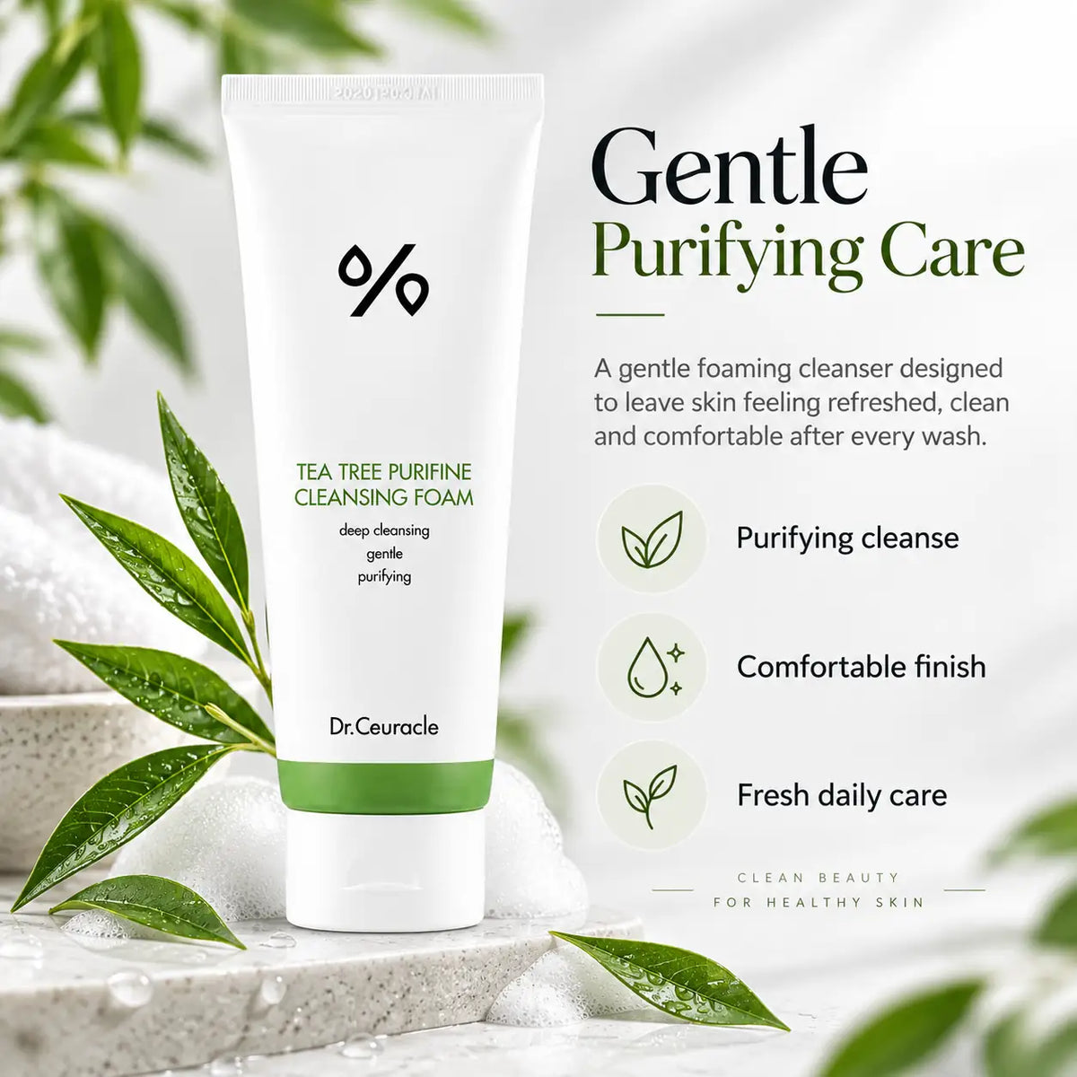 Dr. Ceuracle Tea Tree Purifine 30 Cleansing Foam 150g