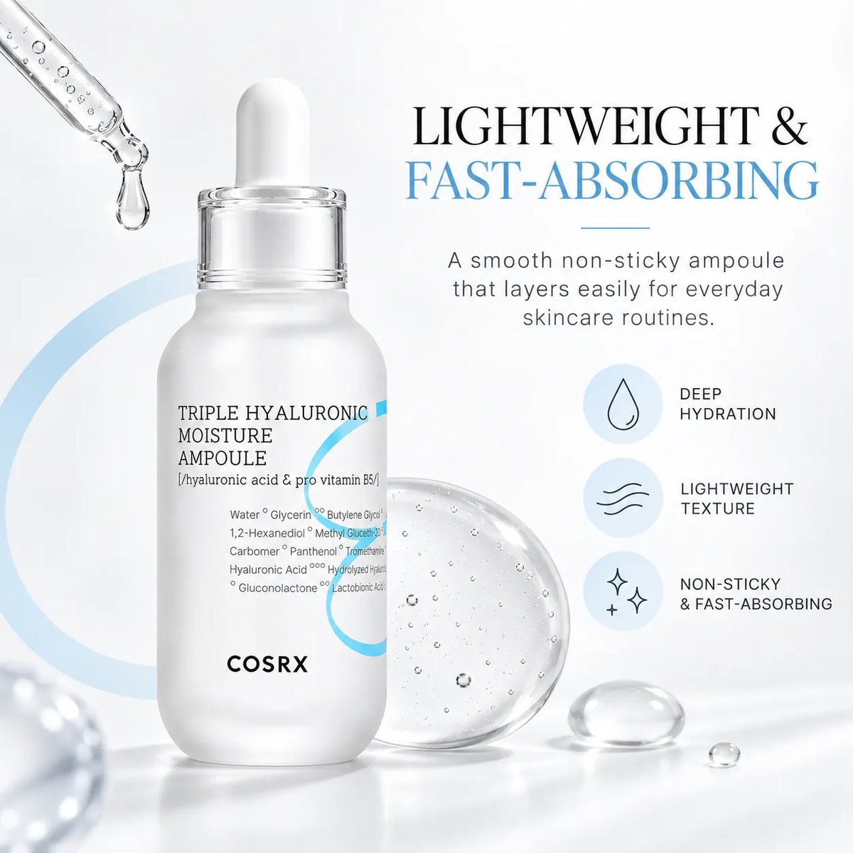 COSRX Hydrium Triple Hyaluronic Moisture Ampoule 40ml