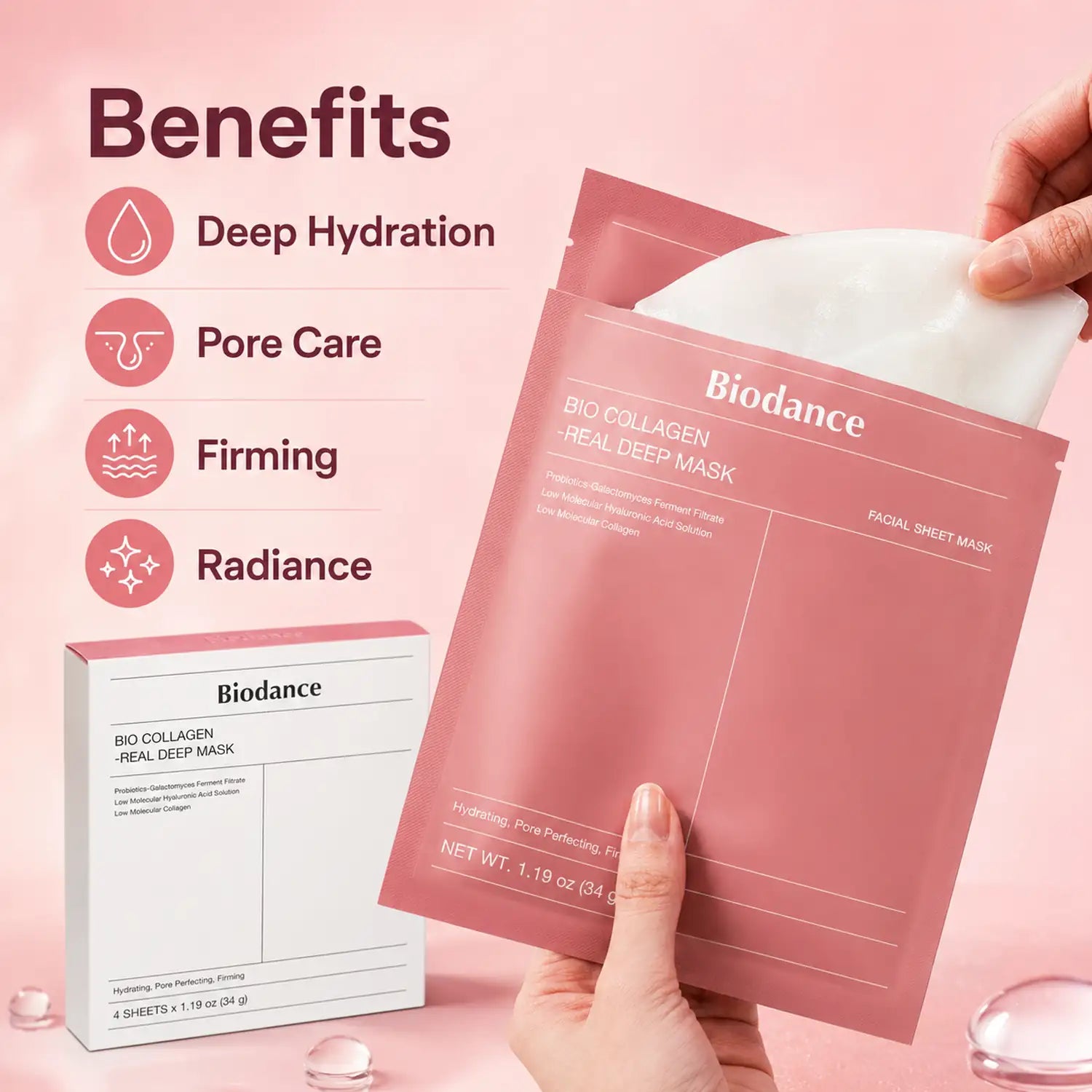 BIODANCE Bio Collagen Real Deep Mask ( 34g 4ea )