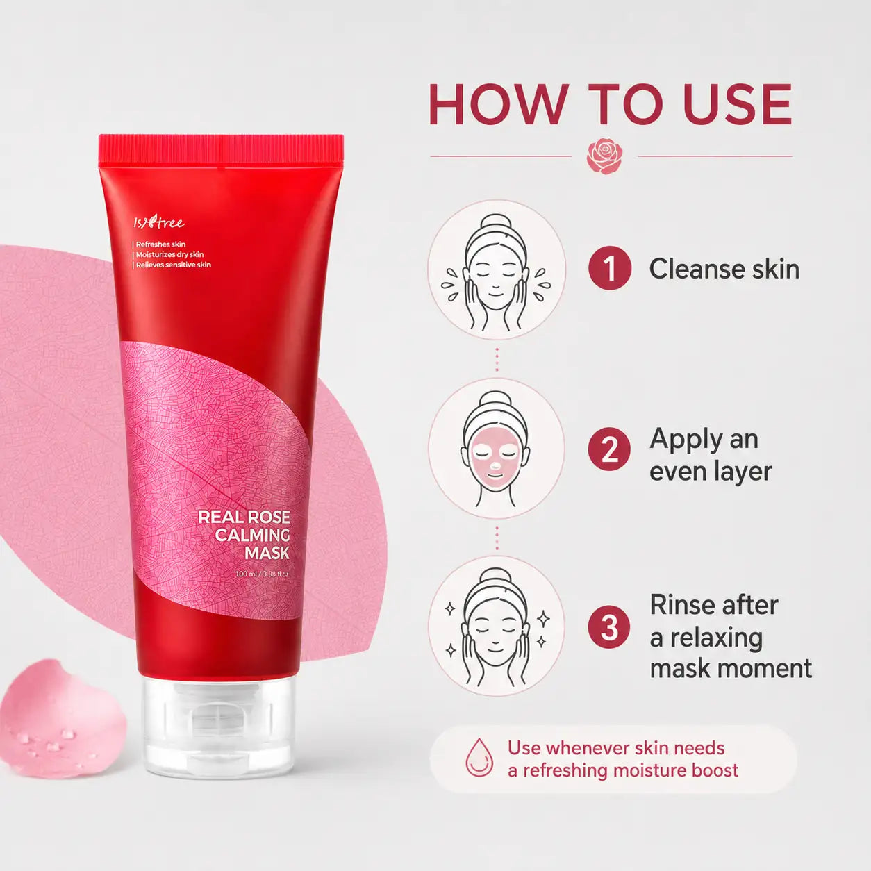 Isntree Real Rose Calming Mask 100ml