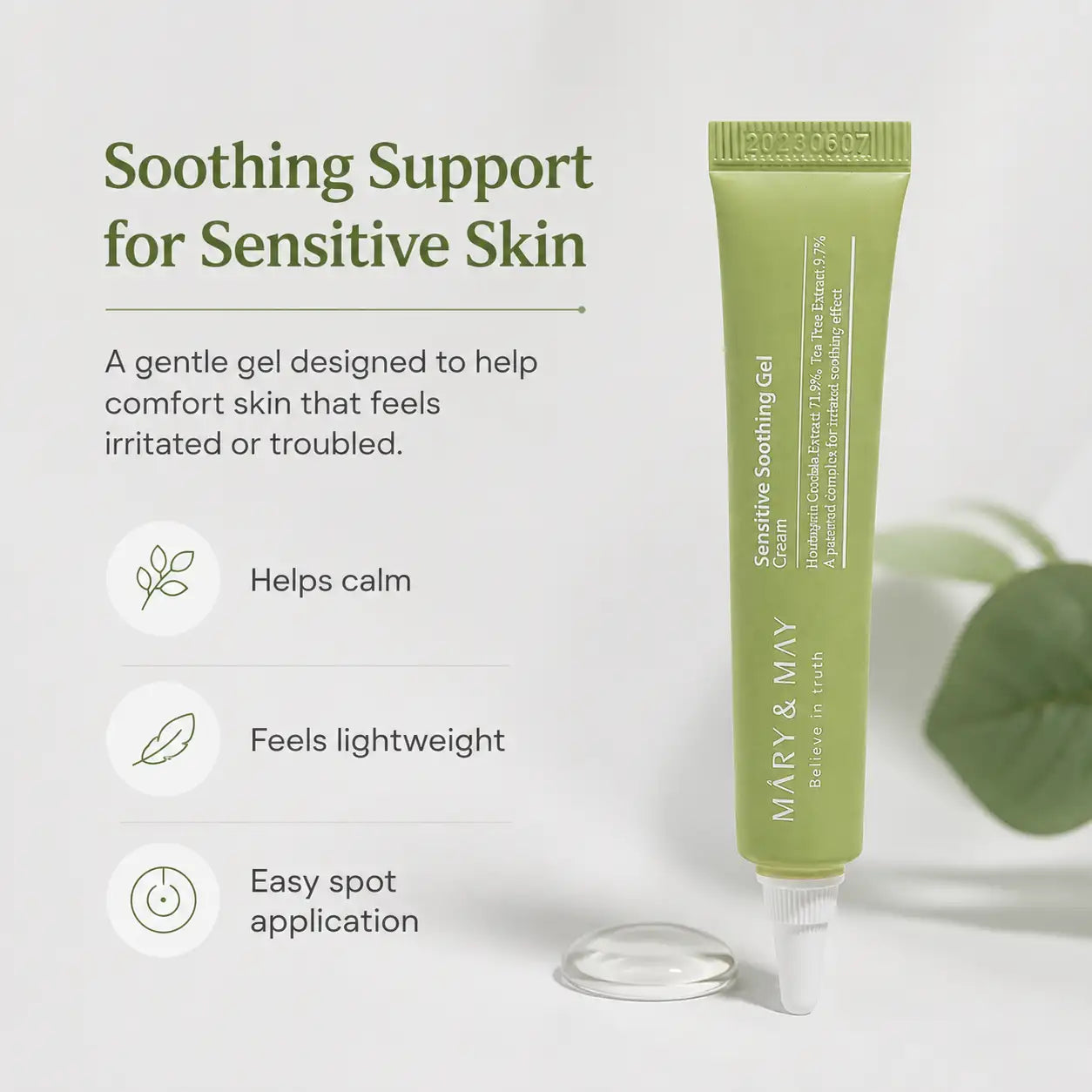 Mary&May Sensitive Soothing Gel Cream Miniature 12g