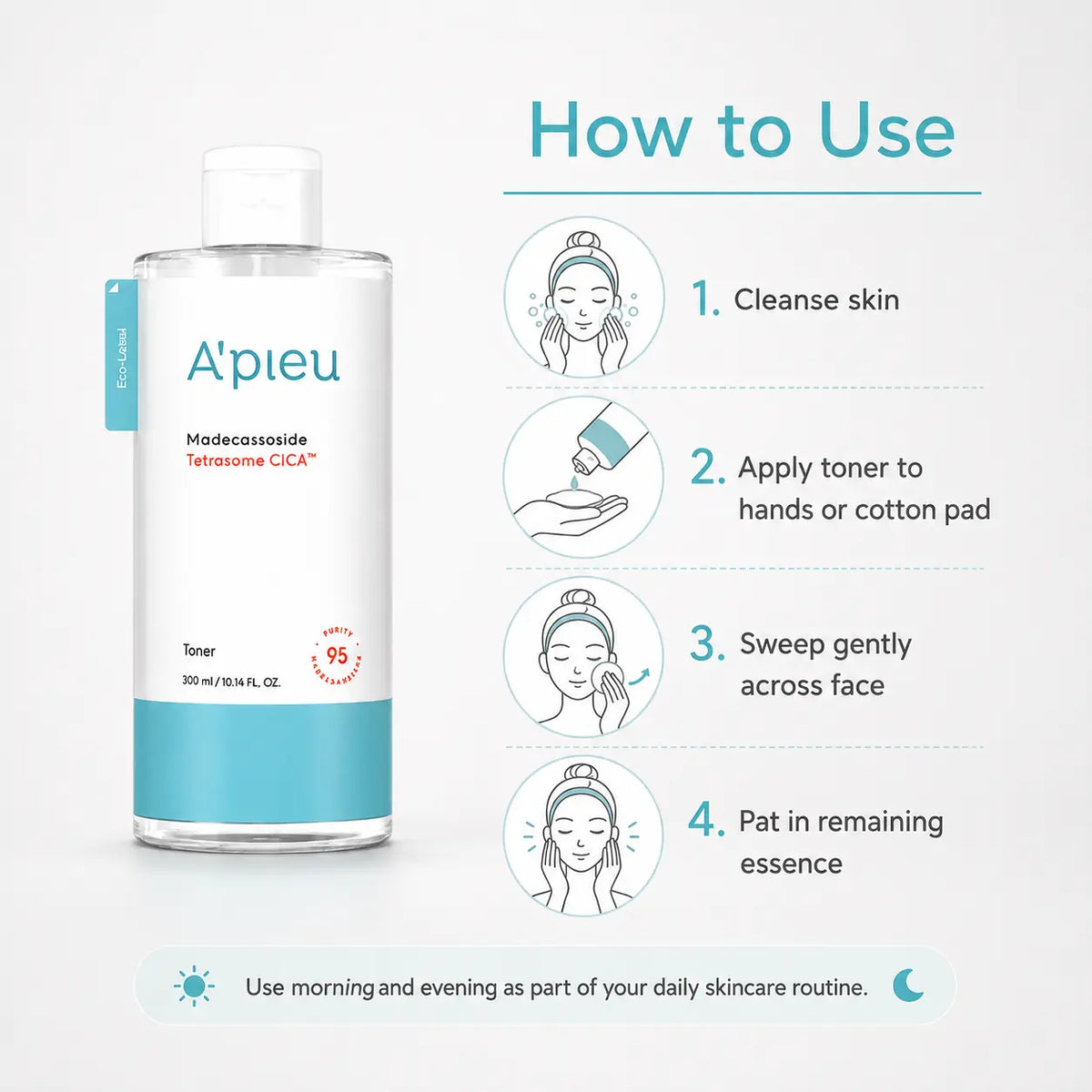 A'pieu Madecassoside Tetrasome Cica Toner 300ml