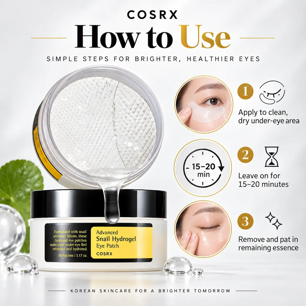 COSRX Advanced Snail Hydrogel Eye Patch Nail Polish Nail Color 60ea