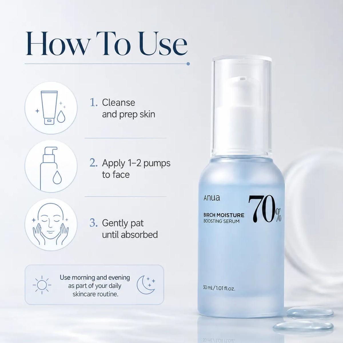 ANUA Birch 70% Moisture Boosting Serum 30ml