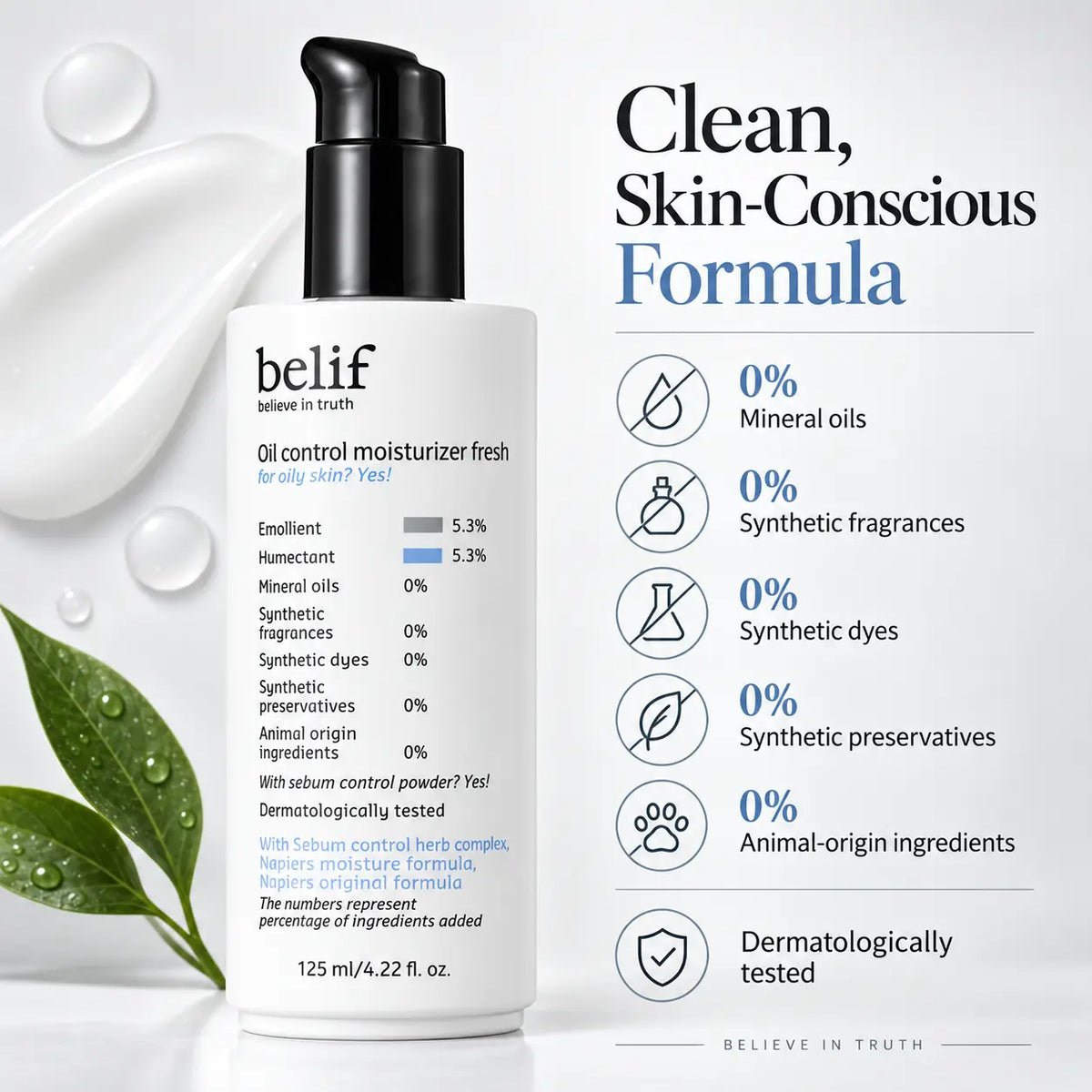 belif Oil Control Moisturizer Fresh 125ml