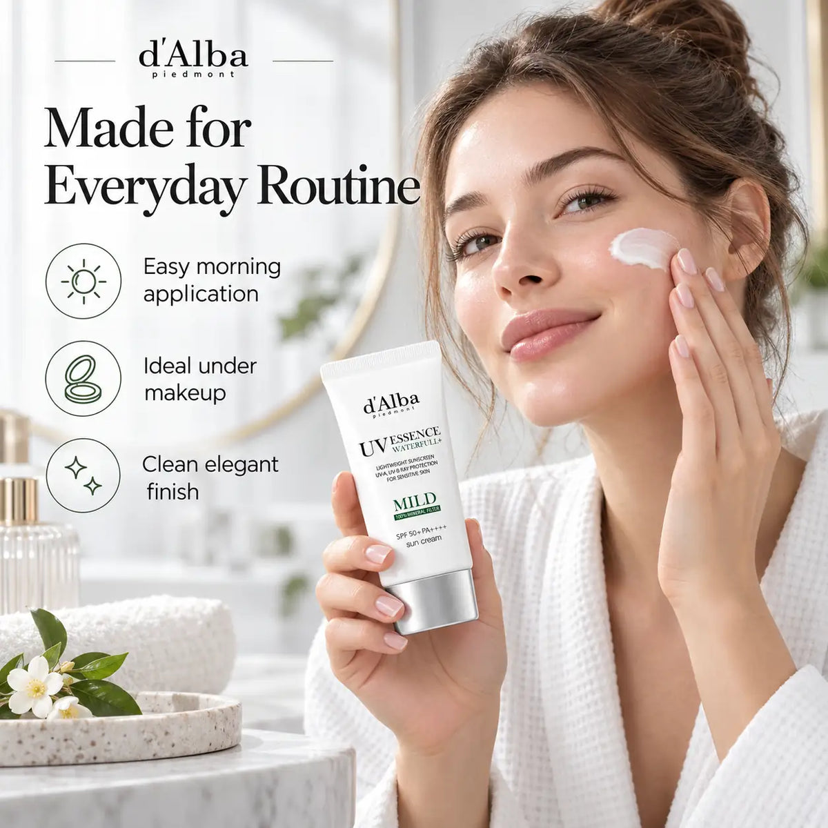 d'Alba Waterfull Mild Sun Cream SPF50+, PA++++ 50ml