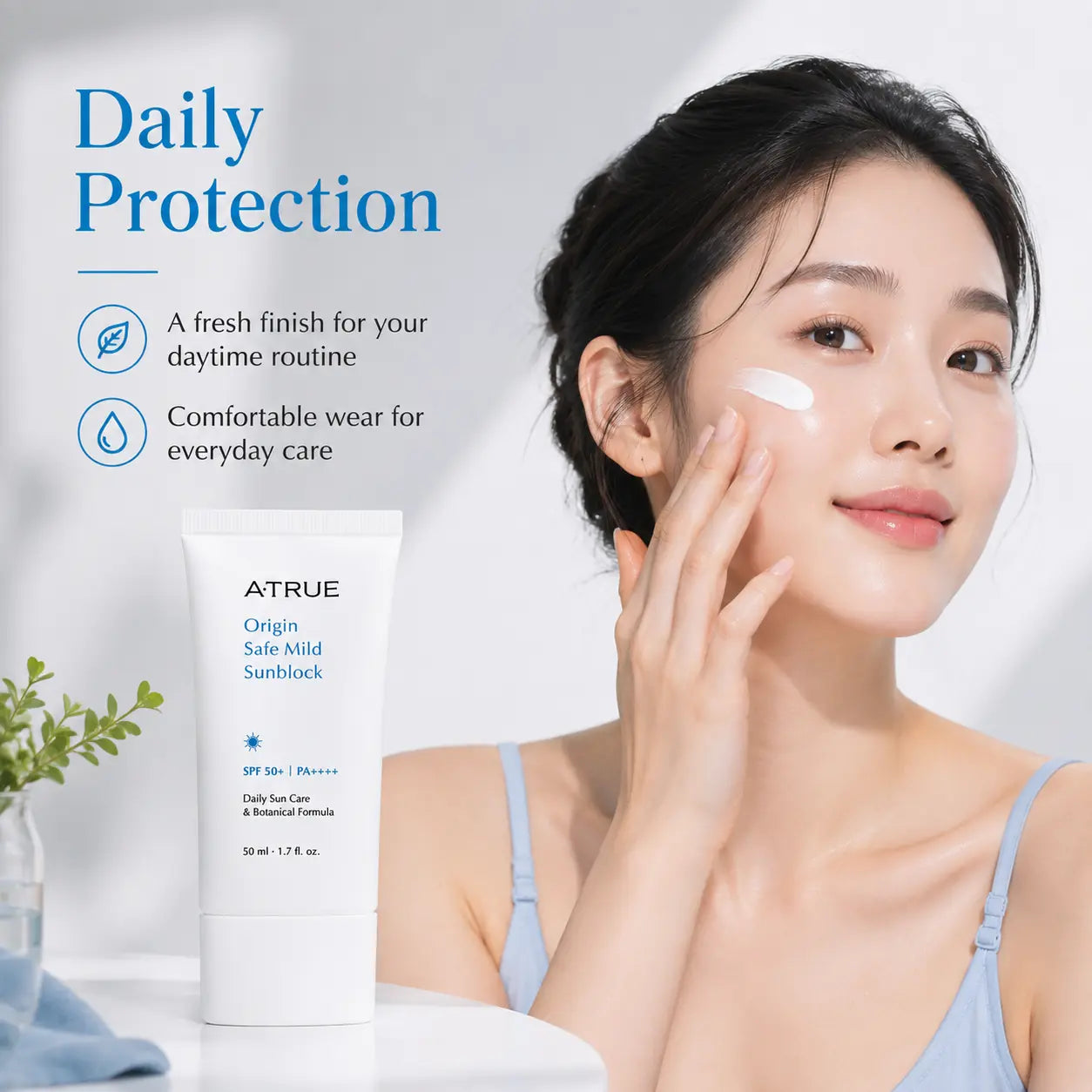 Atrue Origin Safe Mild Sunblock SPF50+ PA++++ 50g