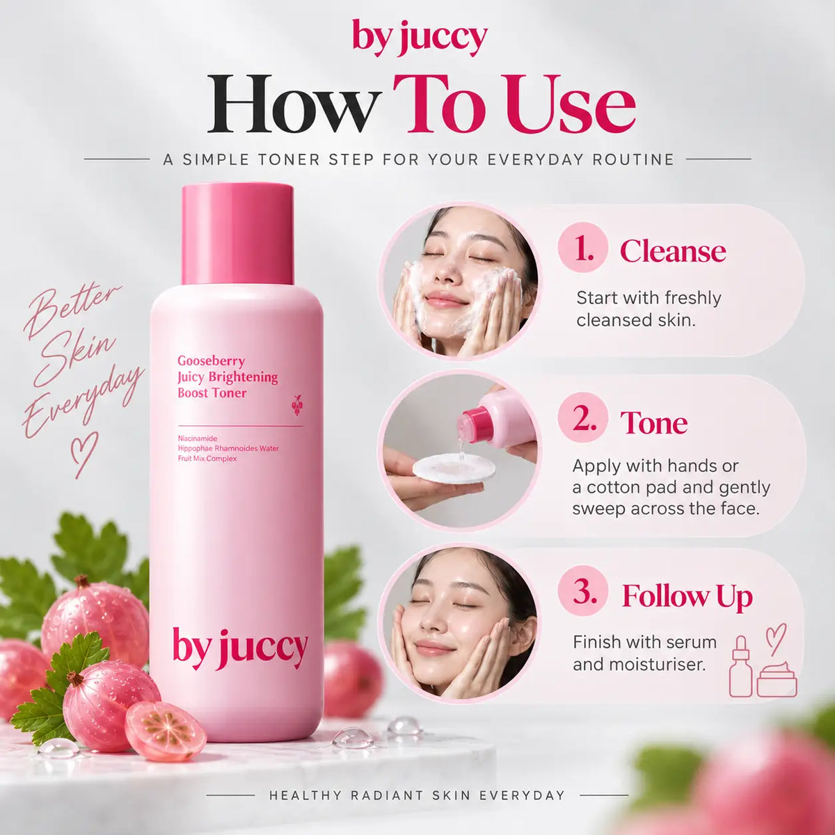By Juccy Gooseberry Juicy Brightening Boost Toner 150ml