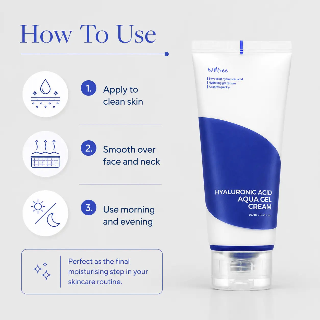 Isntree Hyaluronic Acid Aqua Gel Cream Moisturiser 100ml