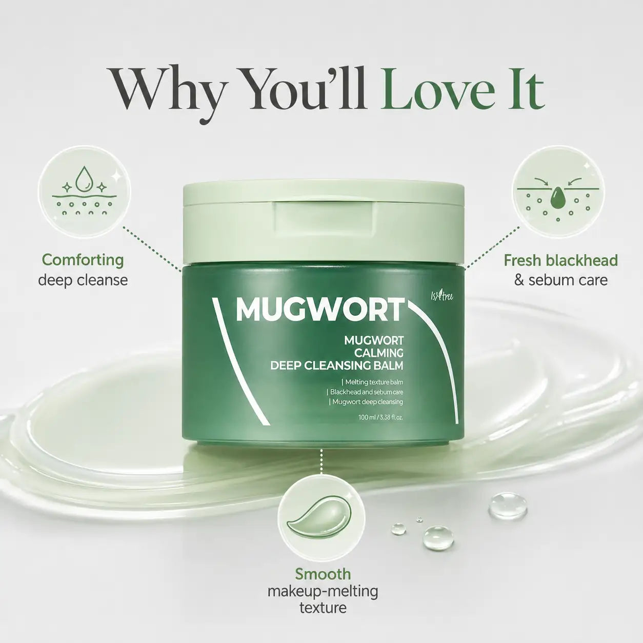 Isntree Mugwort Calming Deep Cleansing Balm 100ml