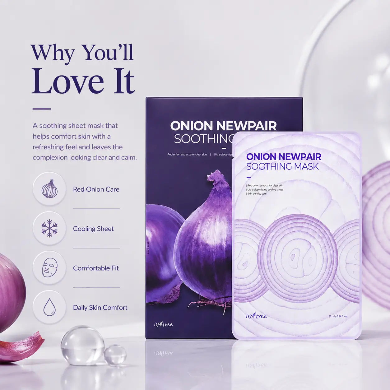 Isntree Onion Newpair Soothing Mask 5 Sheets 25g