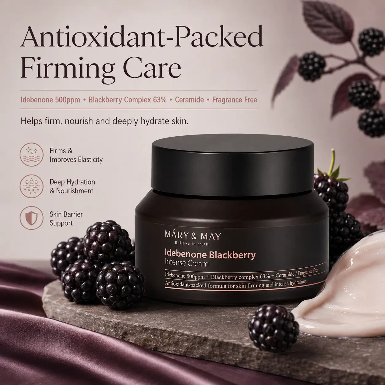 Mary&May Idebenone Blackberry Intense Cream 70g