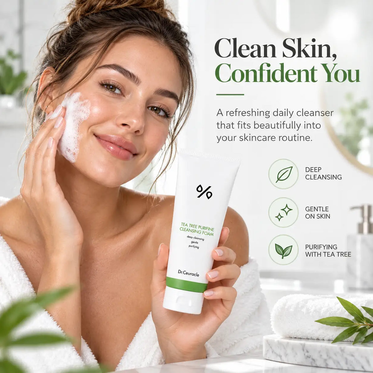Dr. Ceuracle Tea Tree Purifine 30 Cleansing Foam 150g