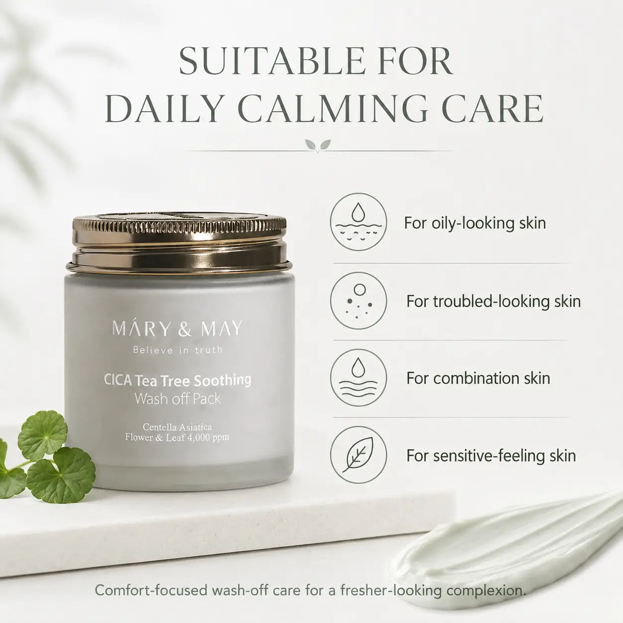 Mary&May CICA TeaTree Soothing Wash Off Pack 125g