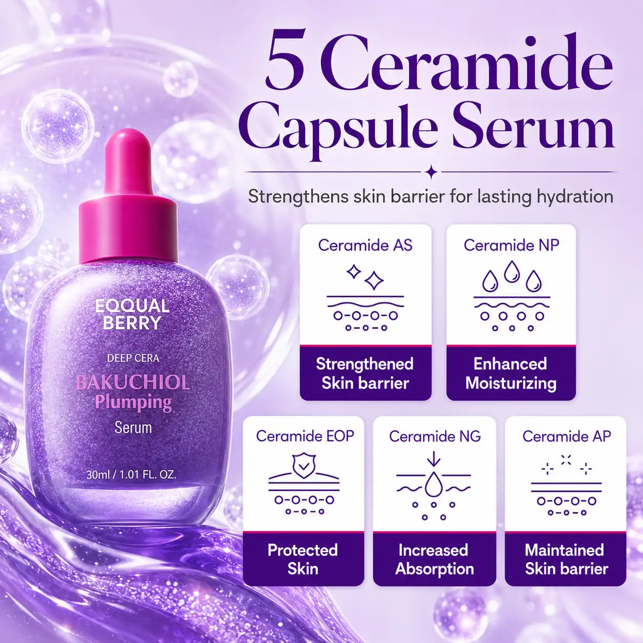 EQQUALBERRY Bakuchiol Plumping Serum 30ml