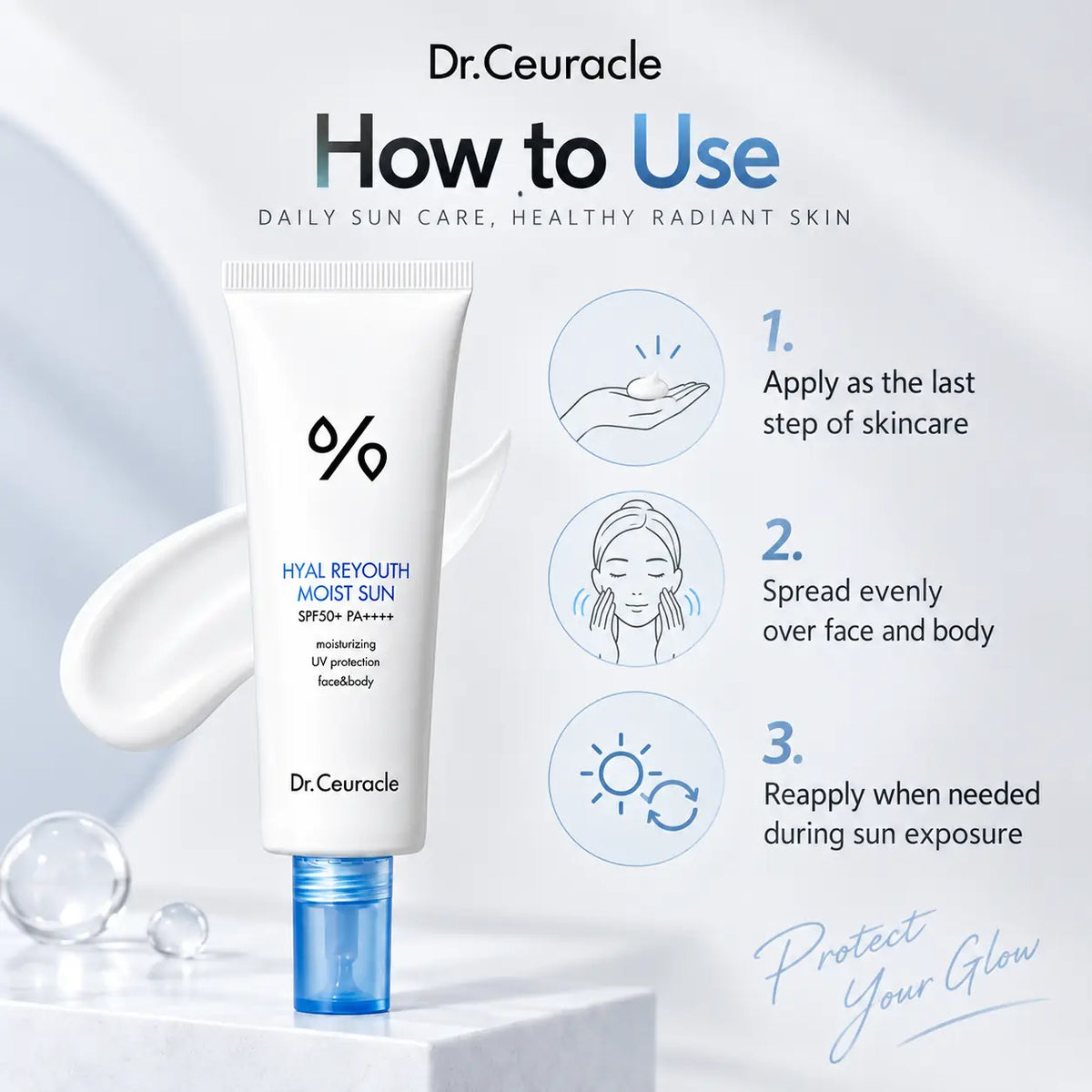 Dr. Ceuracle Hyal Reyouth Moist Sun SPF50+ PA++++ 50ml